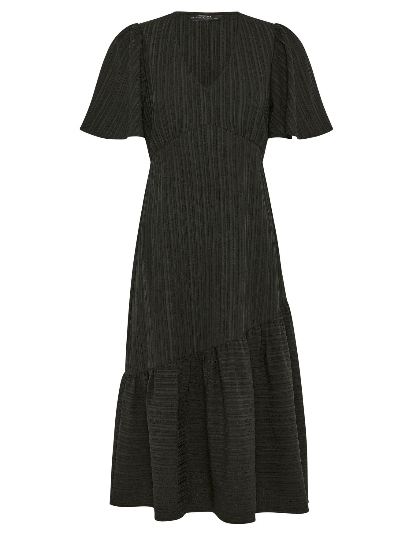 Image 5 of 5 of PixieGirl Petite Crinkle Midi Dress