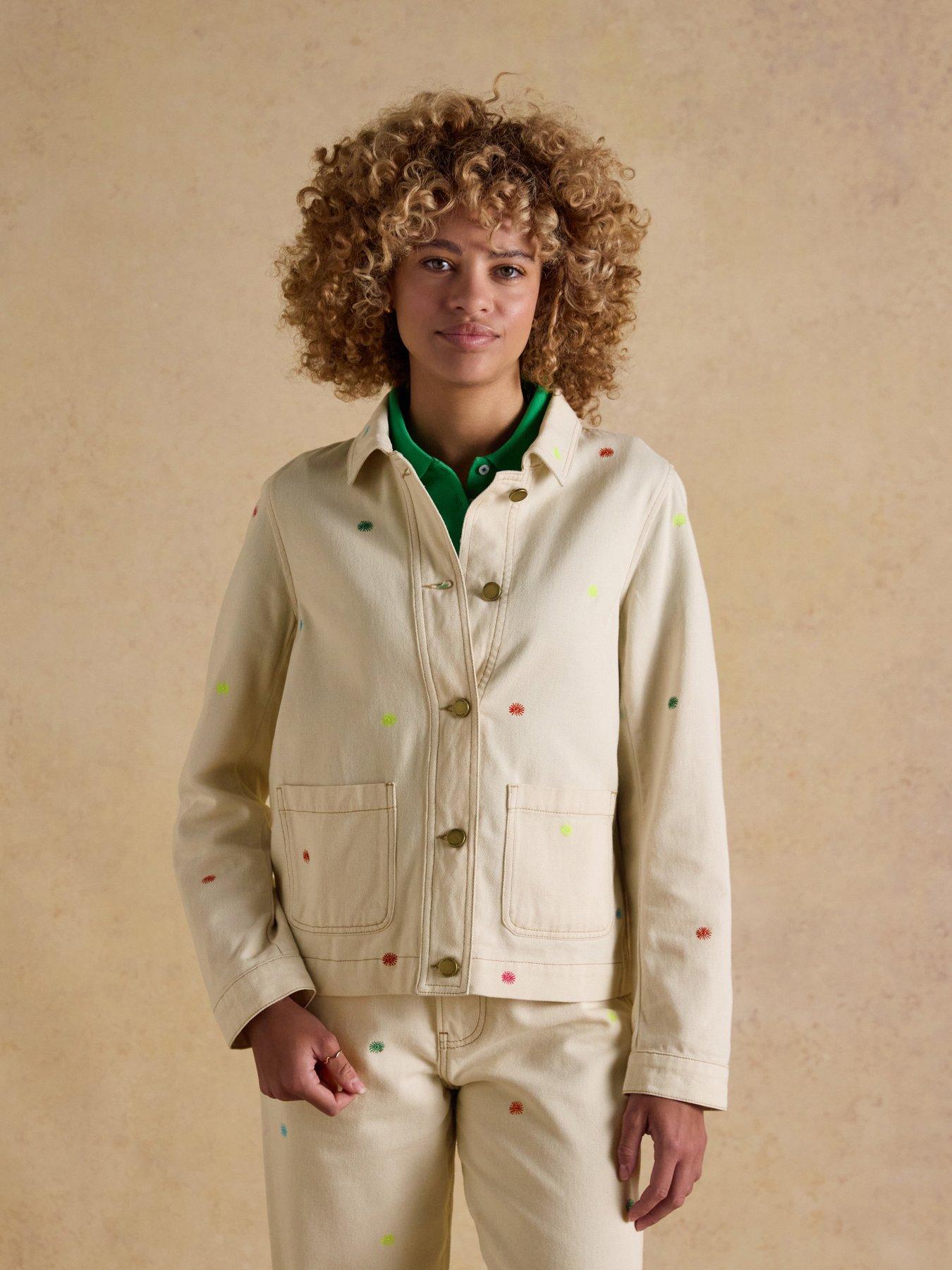 Joules Marlow Embroidered Jacket - Beige