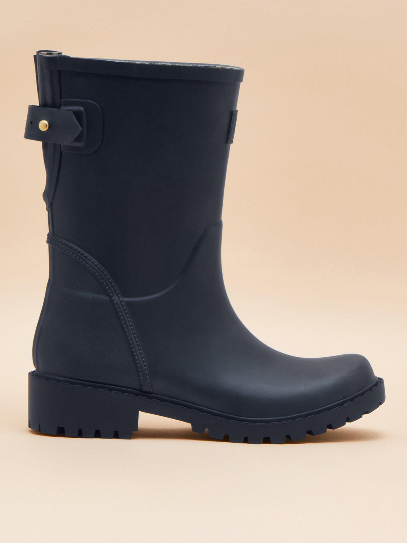 Image 1 of 6 of Joules Wistow Adjustable Mid Calf Wellies - Navy