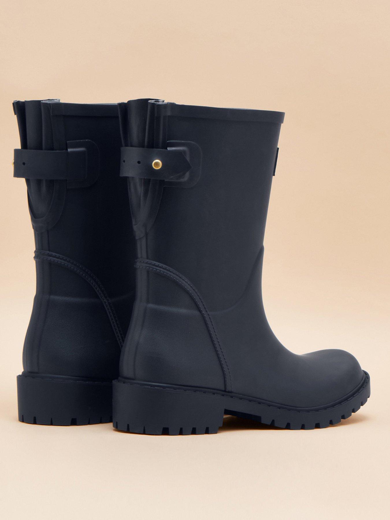Image 3 of 6 of Joules Wistow Adjustable Mid Calf Wellies - Navy