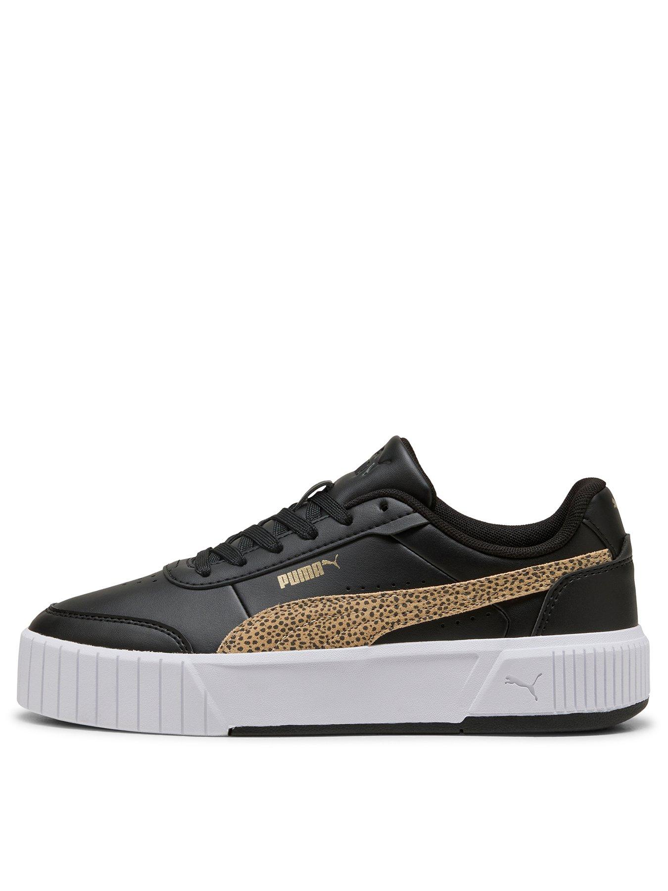 Puma Womens Carina Mia Animal Print Trainer - Black