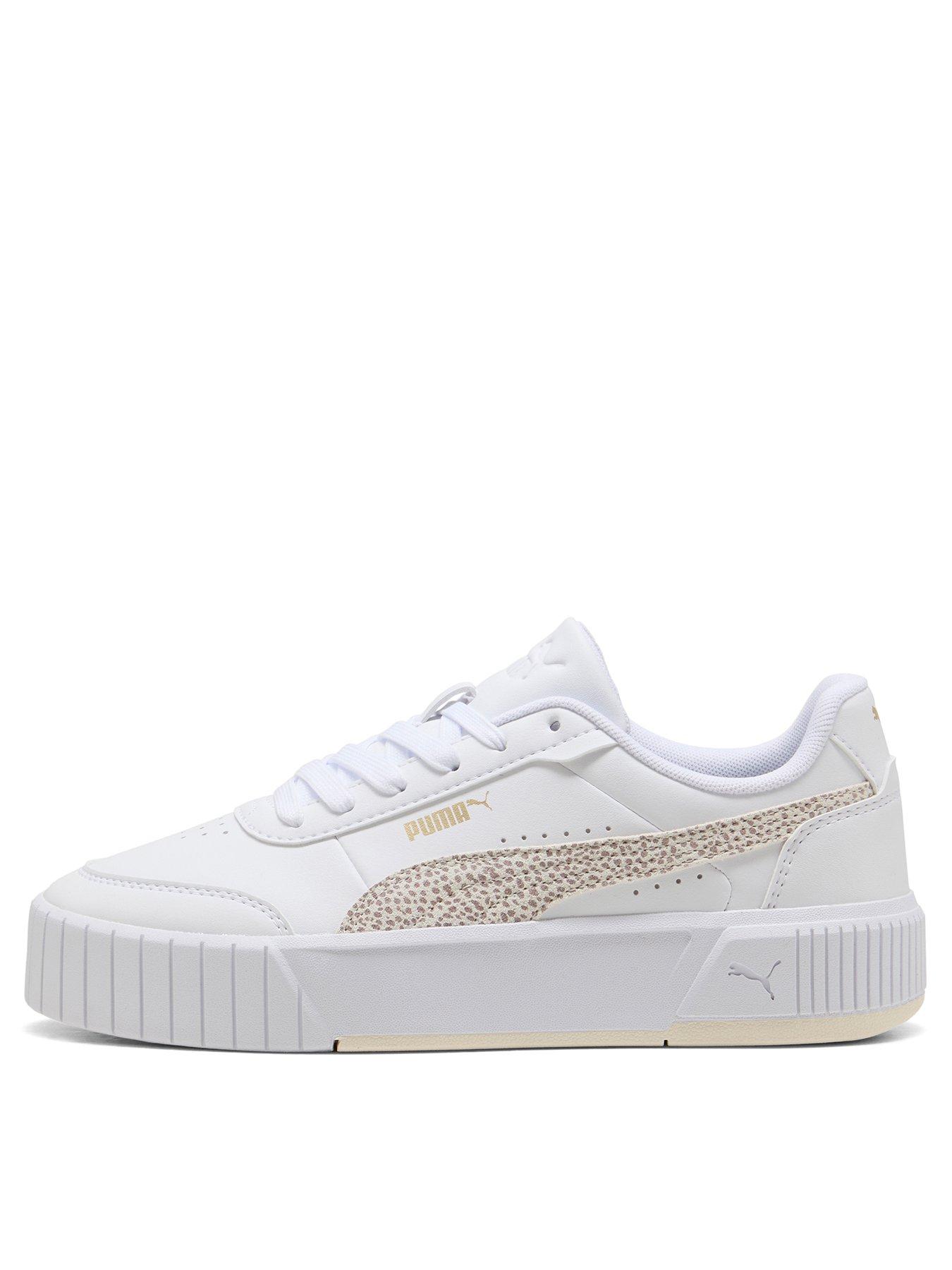 Puma Womens Carina Mia Animal Print Trainer - White