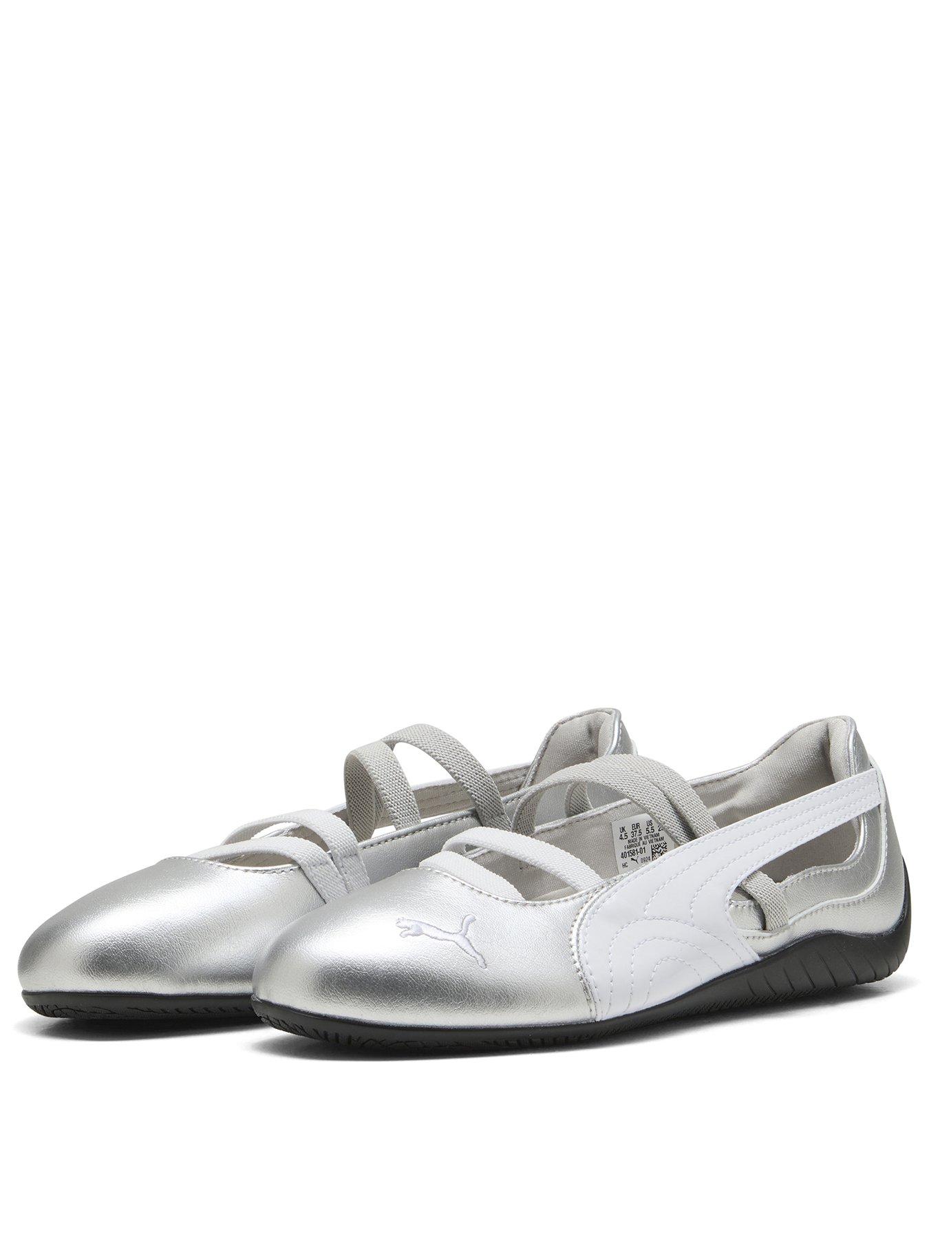 Image 3 of 7 of Puma Womens Speedcat Ballet Metallic Trainer - White