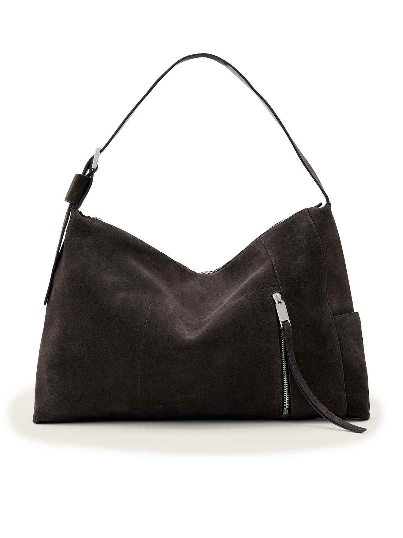 AllSaints Alba Suede Shoulder Bag - Brown