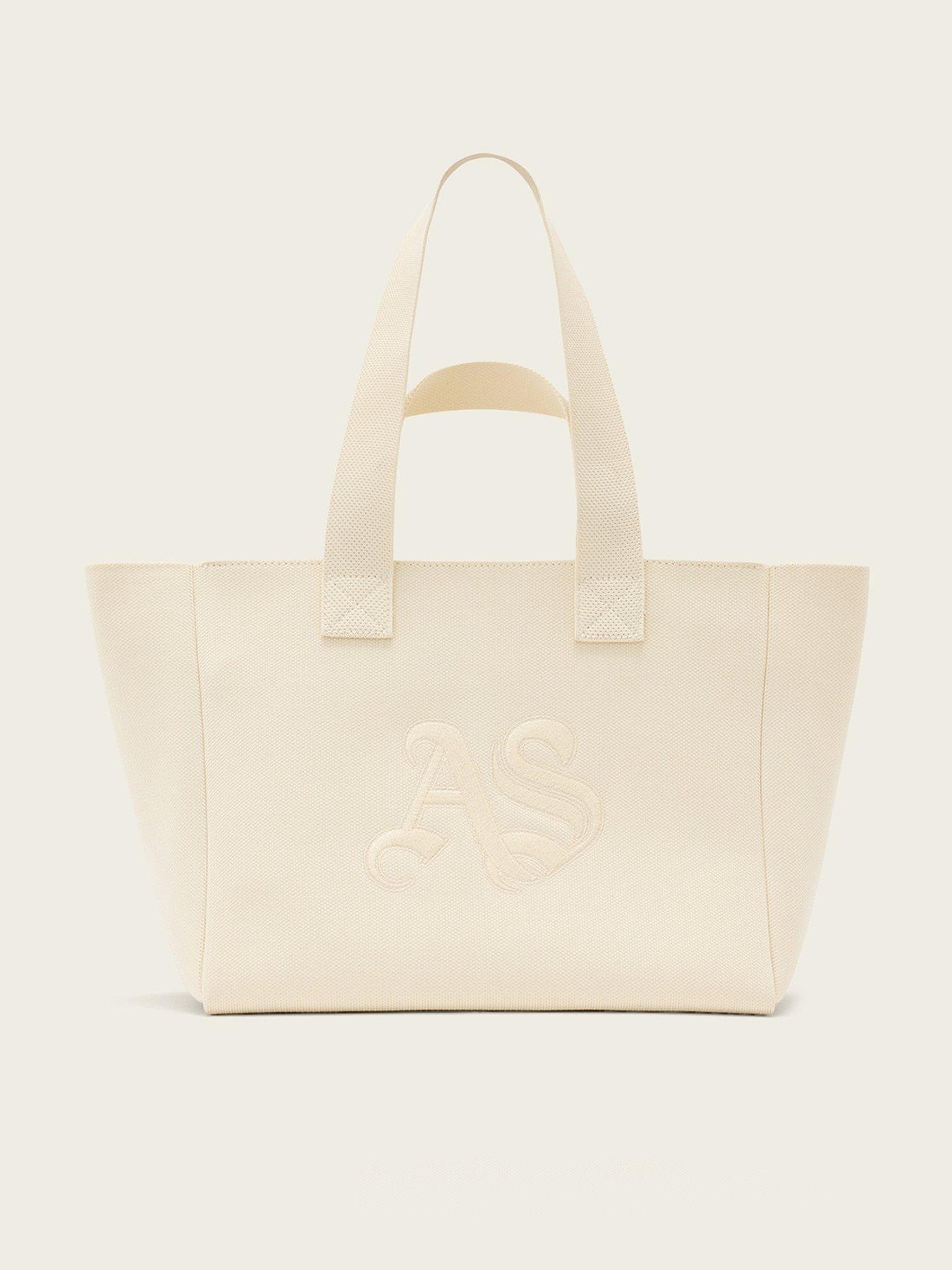 AllSaints: Izzy Medium Tote Bag - Off White