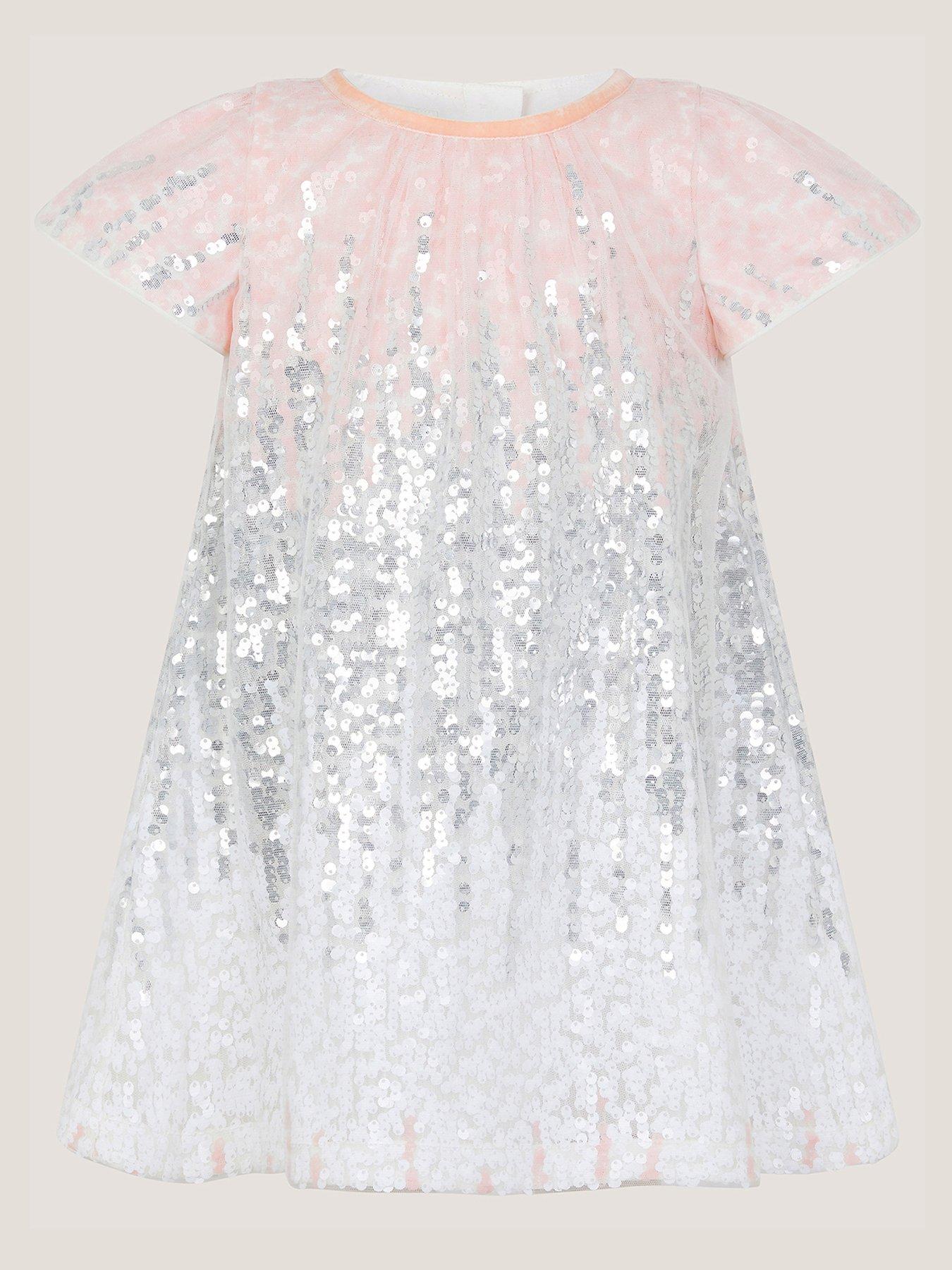 Monsoon Baby Girls Pretty Sequin Ombre Dress - Multi