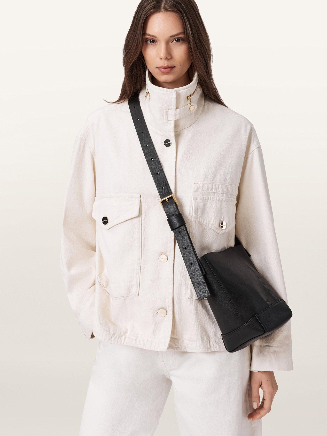 Image 2 of 4 of AllSaints Alba Mini Hobo Crossbody - Black