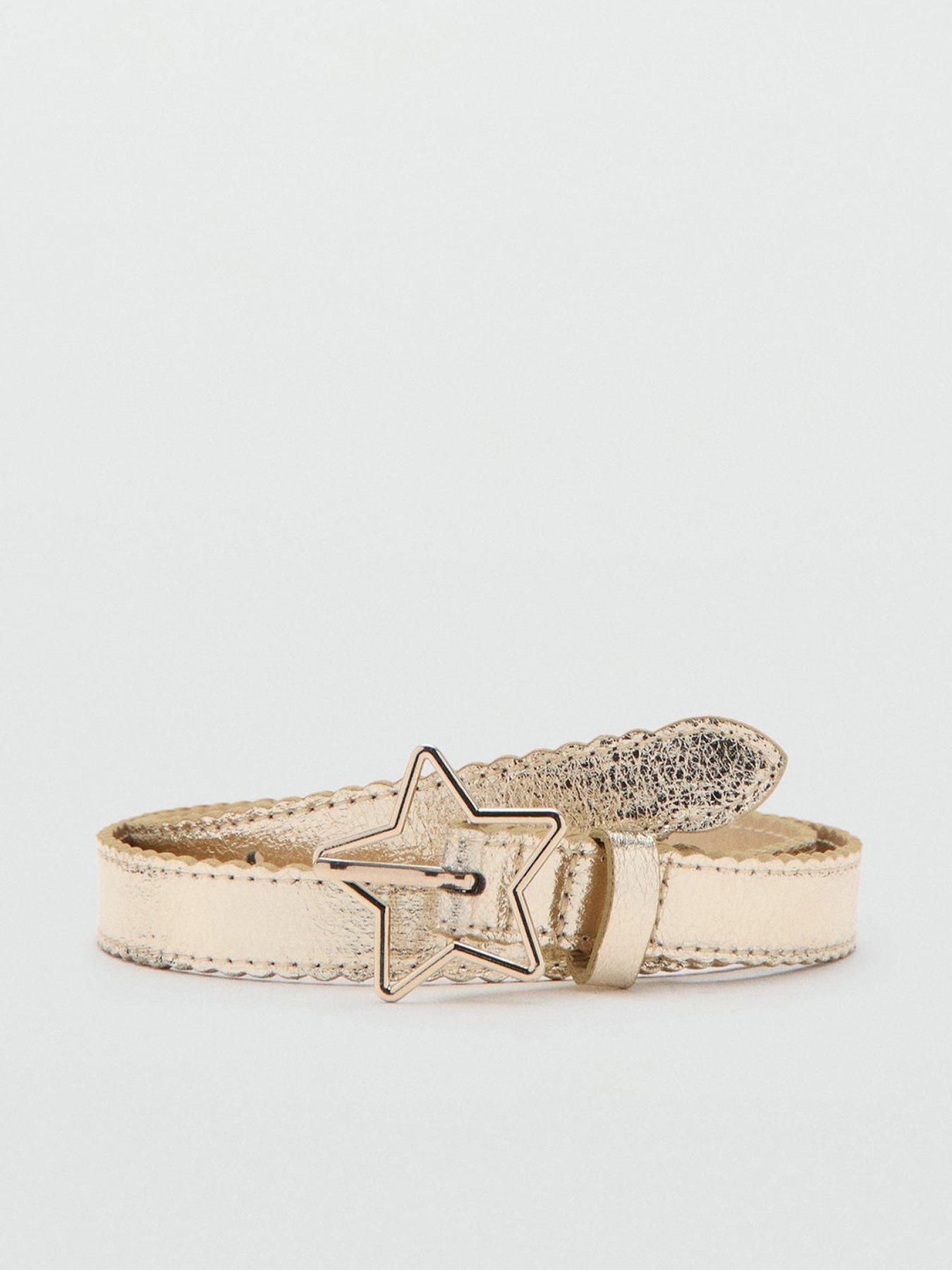 Mango Girls Star Belt, Gold, Size M