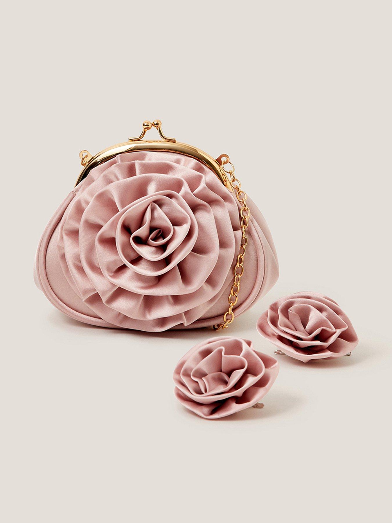 Monsoon Girls Beauty Rose Frame Bag Set - Pink