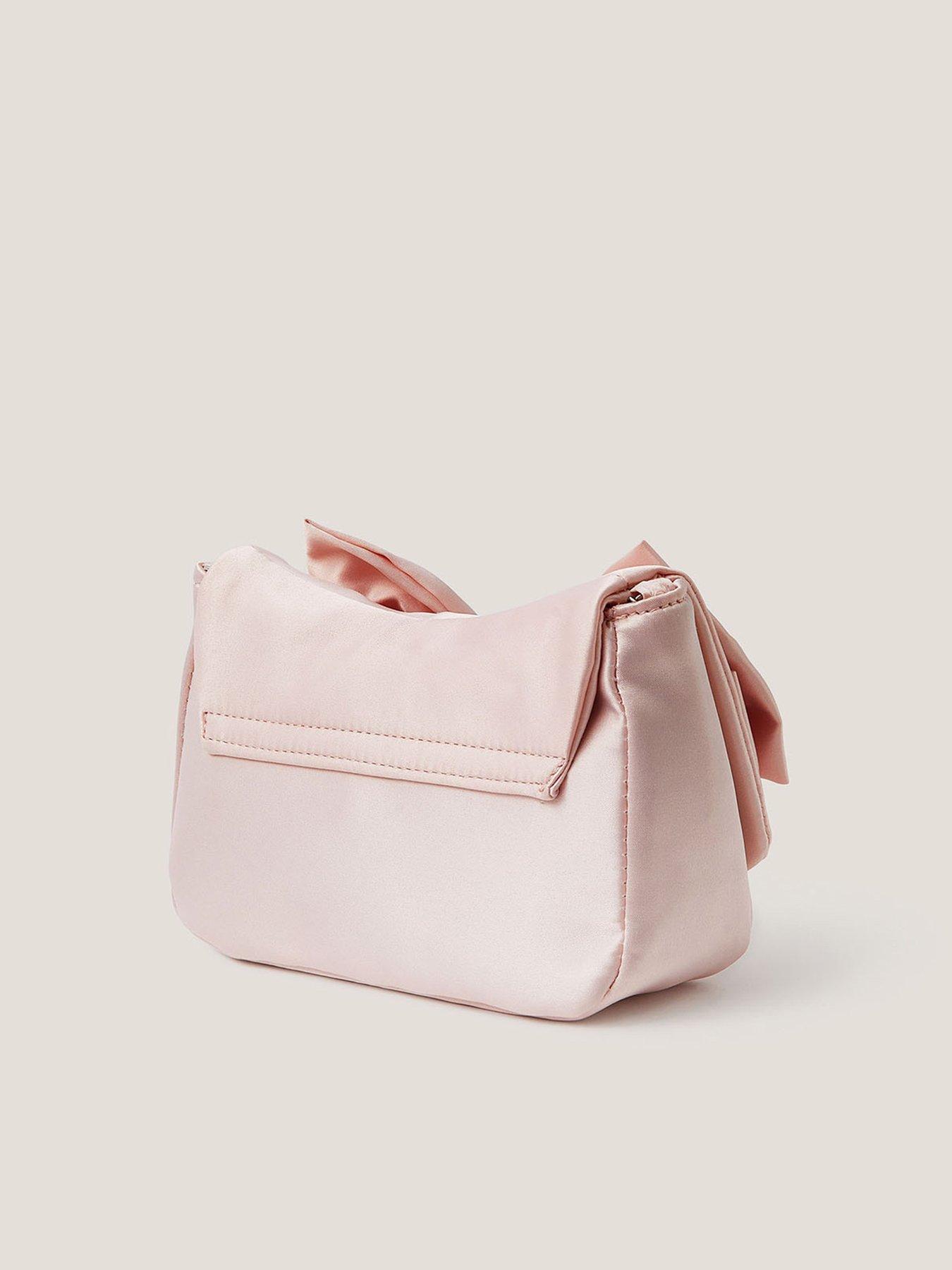 Image 2 of 3 of Monsoon Girls Double Pearly Bow Bag - Pink
