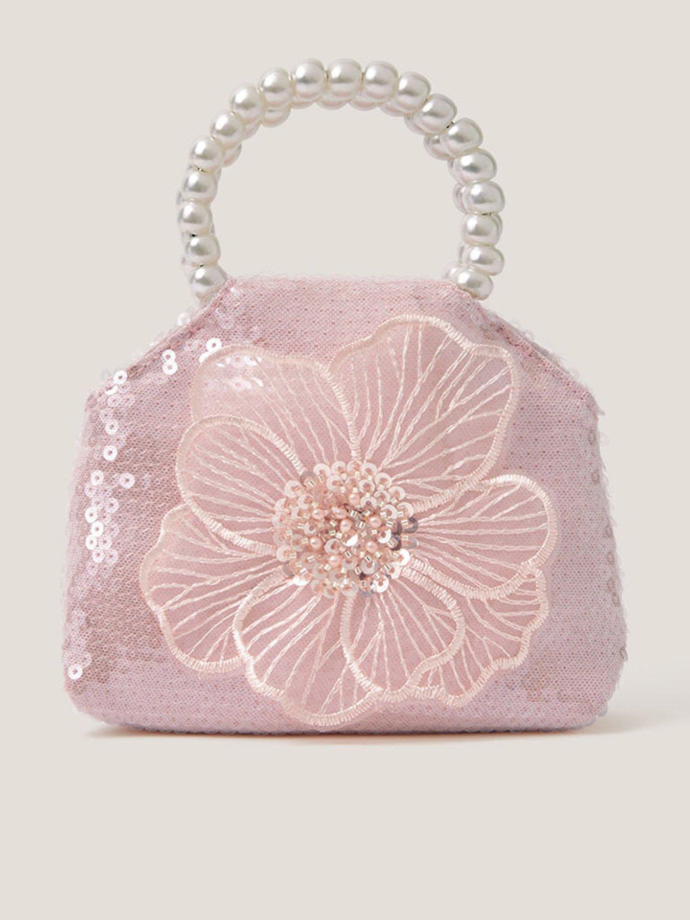 Monsoon Girls Leila Sequin Flower Bag - Pink