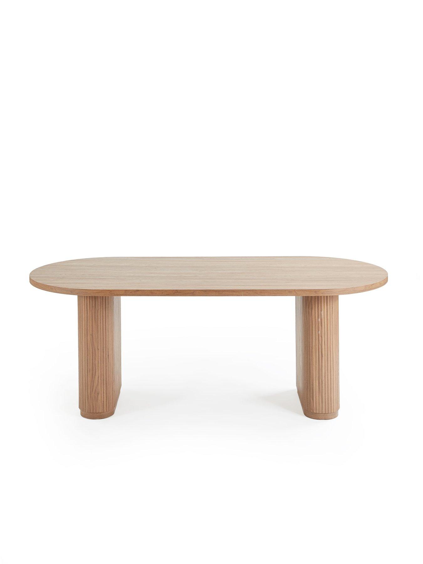 Image 3 of 8 of The Very Collection Carina Mid Oak 200cm Oval Dining Table And 4 Nell Boucle Chairs - FSC&reg; Certified