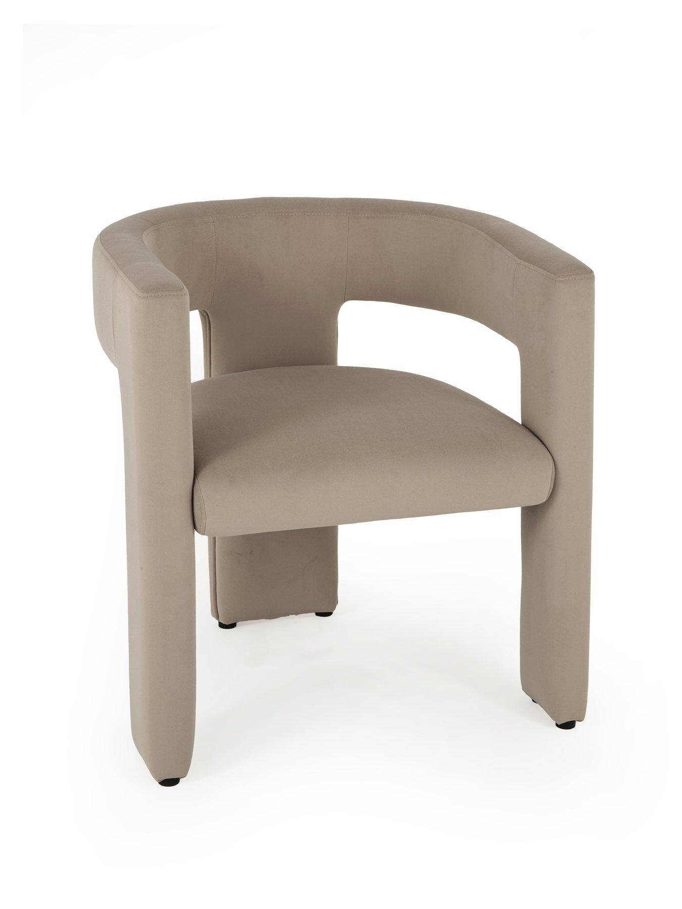Image 3 of 5 of The Very Collection Arley 120&nbsp;cm Round Dining Table +&nbsp;4 Nell&nbsp;Dining Chairs - White Wash Oak/Taupe