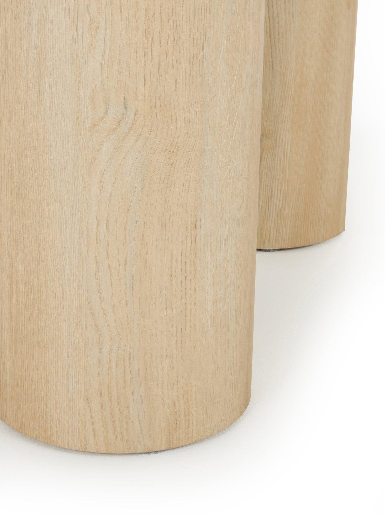 Image 5 of 5 of The Very Collection Arley 120&nbsp;cm Round Dining Table +&nbsp;4 Nell&nbsp;Dining Chairs - White Wash Oak/Taupe