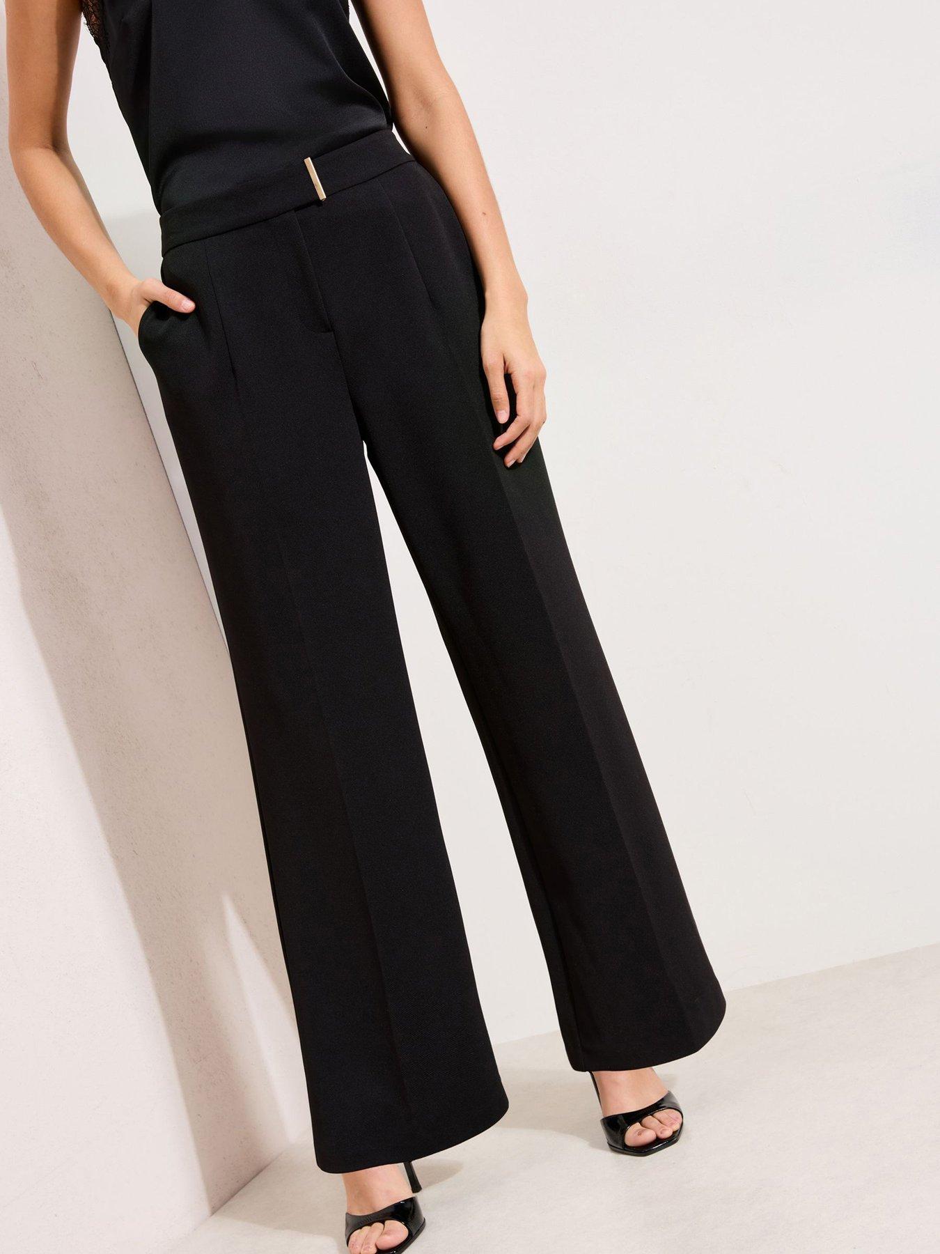 Friends Like These Tab Wide Leg Trouser, Black, Size 18, Women