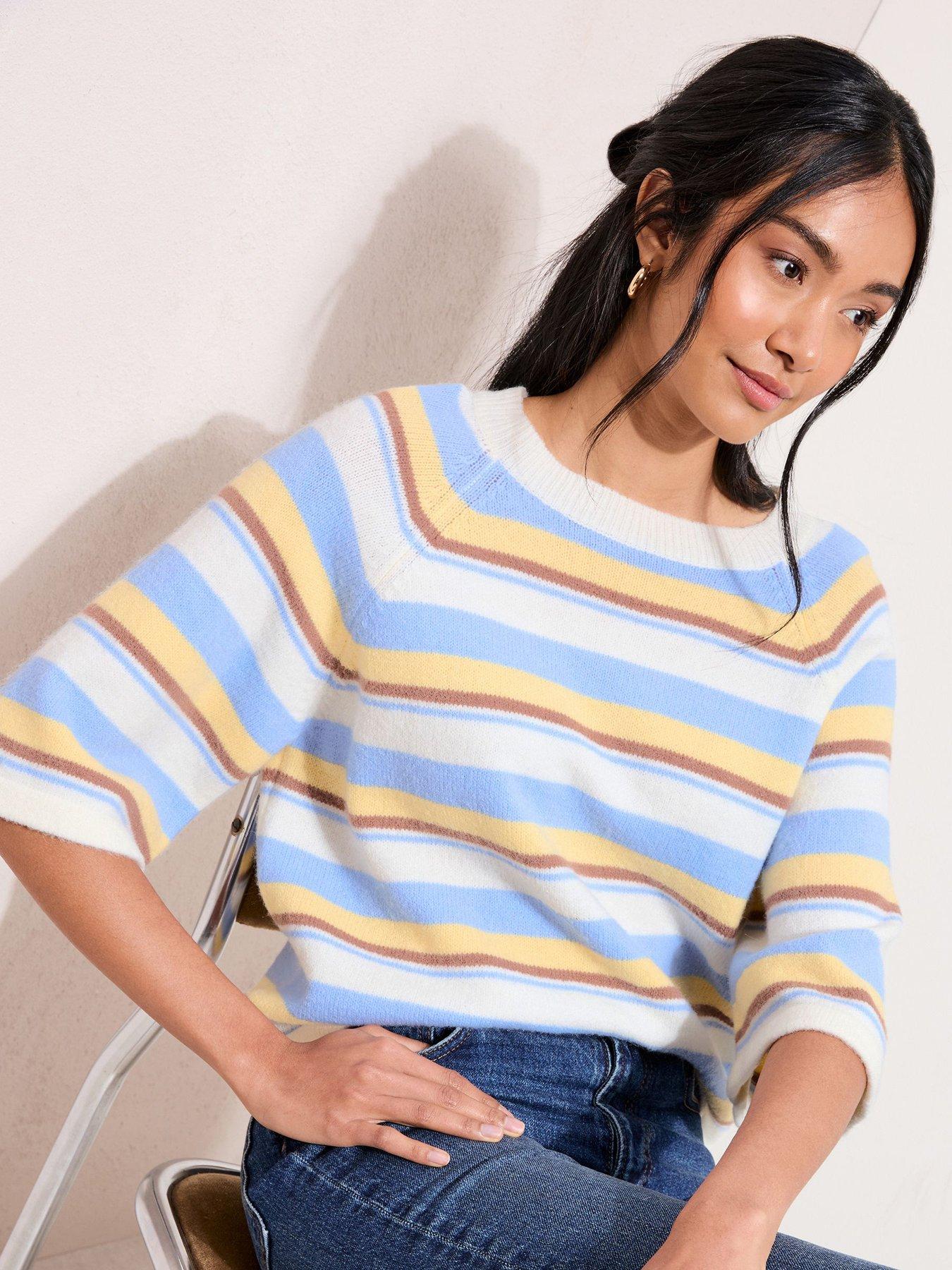 Friends Like These Stripe Knit T-Shirt - Multi