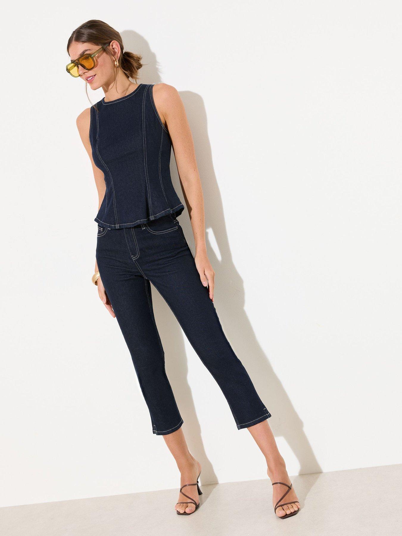 Friends Like These Seamed Detail Top - Blue | Very