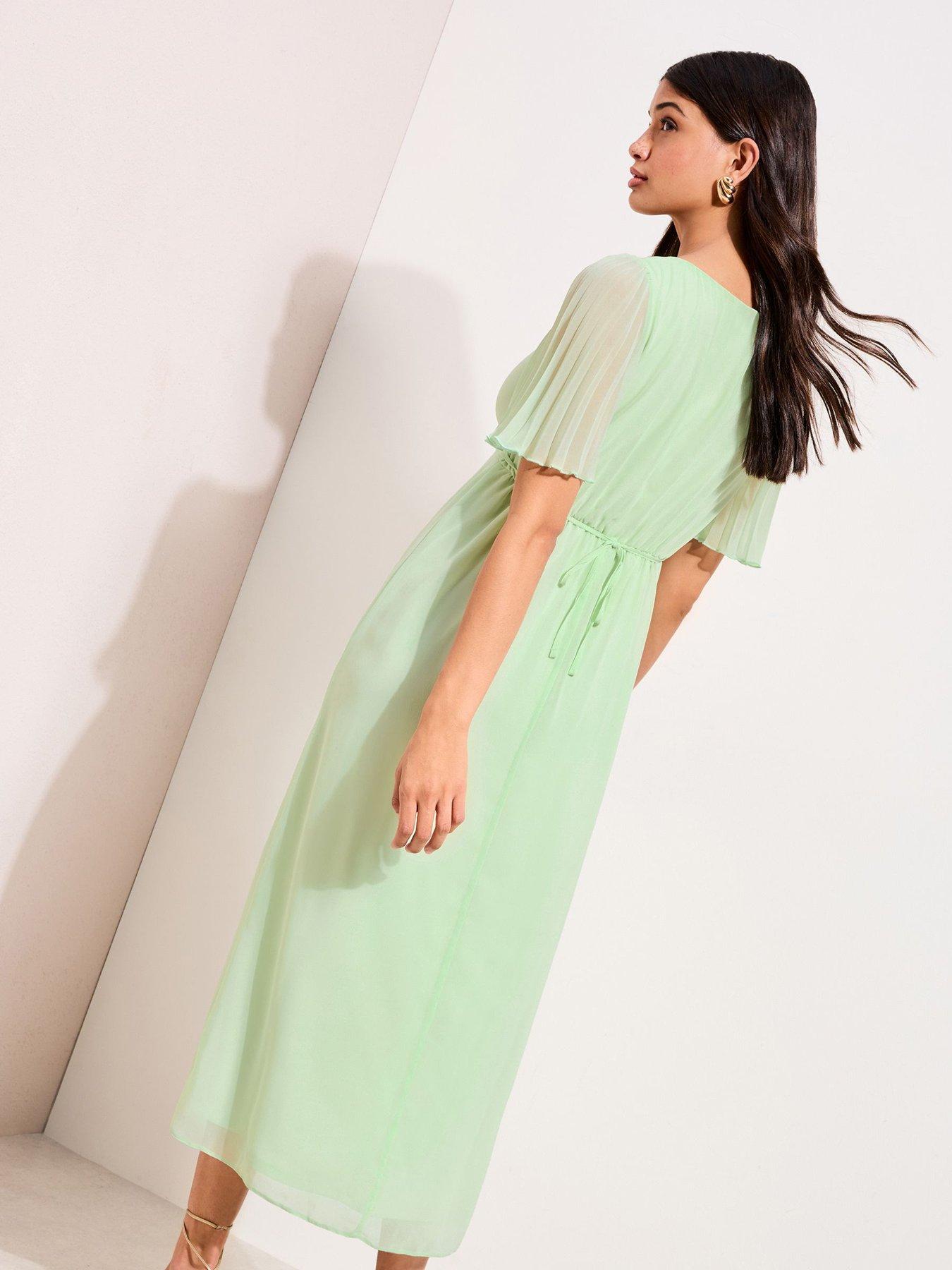 knee length dresses for ladies Iris Maxi Dress in Pistachio Green