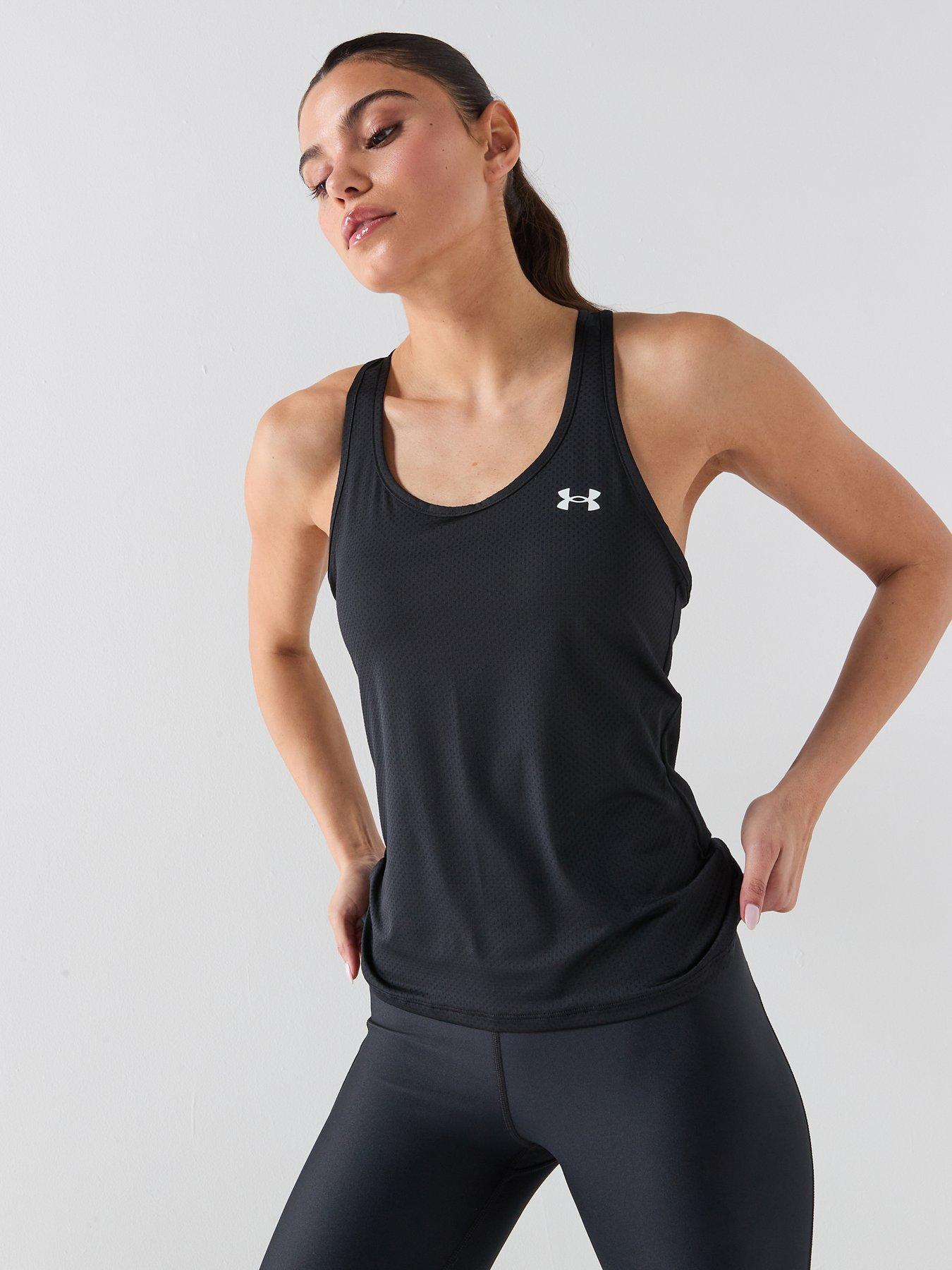 Image 1 of 3 of UNDER ARMOUR Womens Training Tech Racer Tank - Black