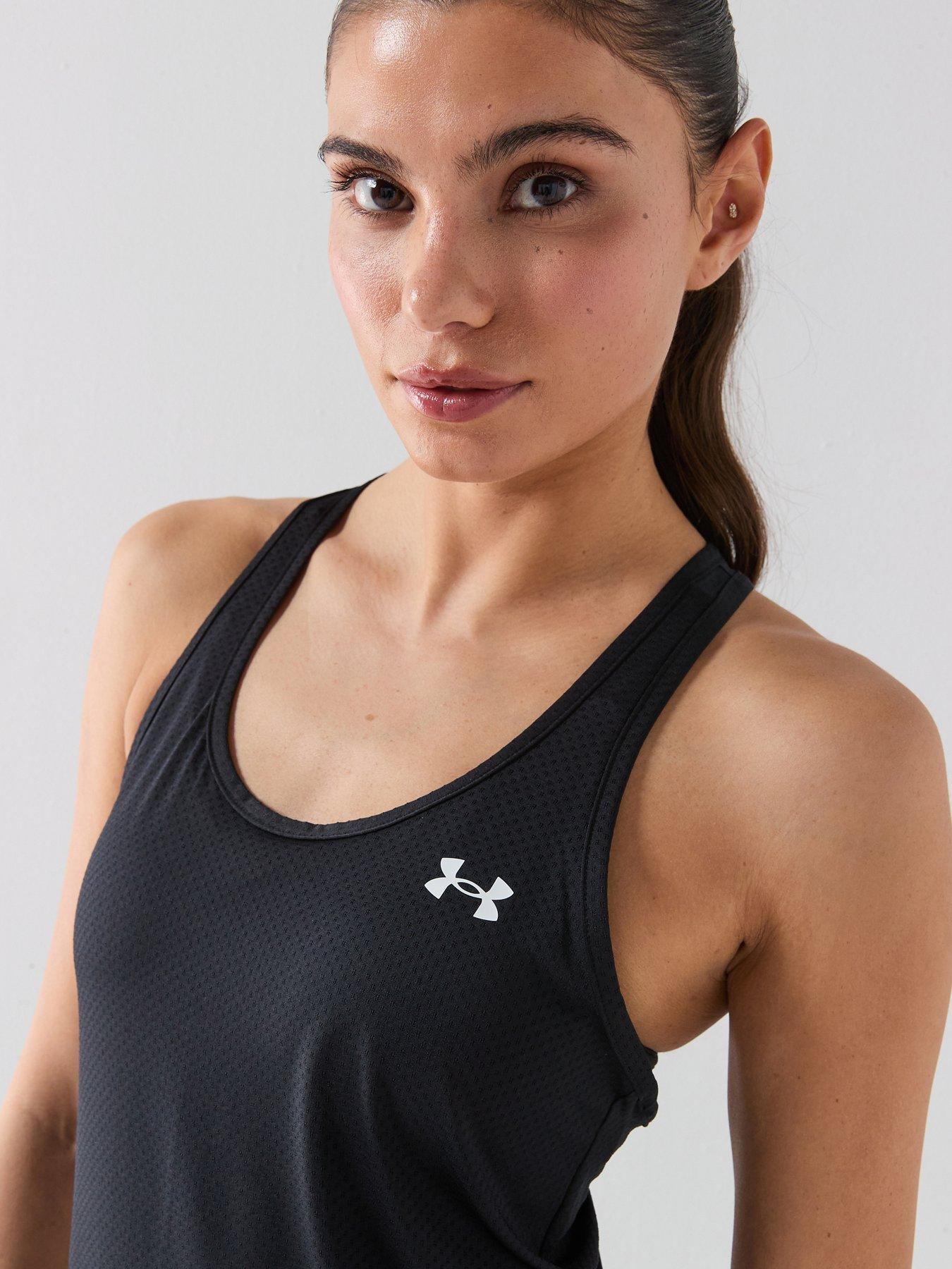 Image 3 of 3 of UNDER ARMOUR Womens Training Tech Racer Tank - Black