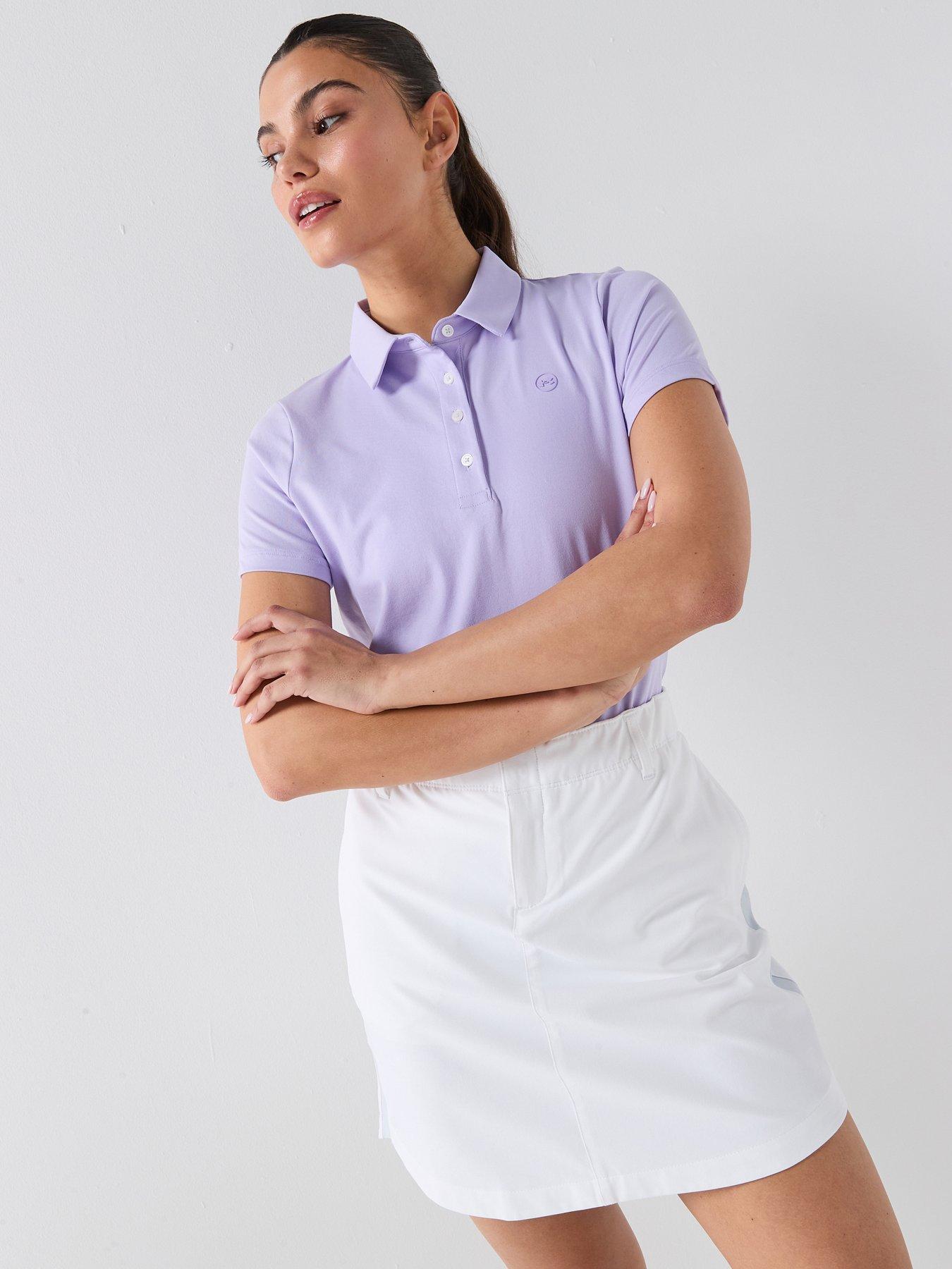 UNDER ARMOUR Womens Golf Drive Short Sleeve Polo, Purple, Size Xs, Women