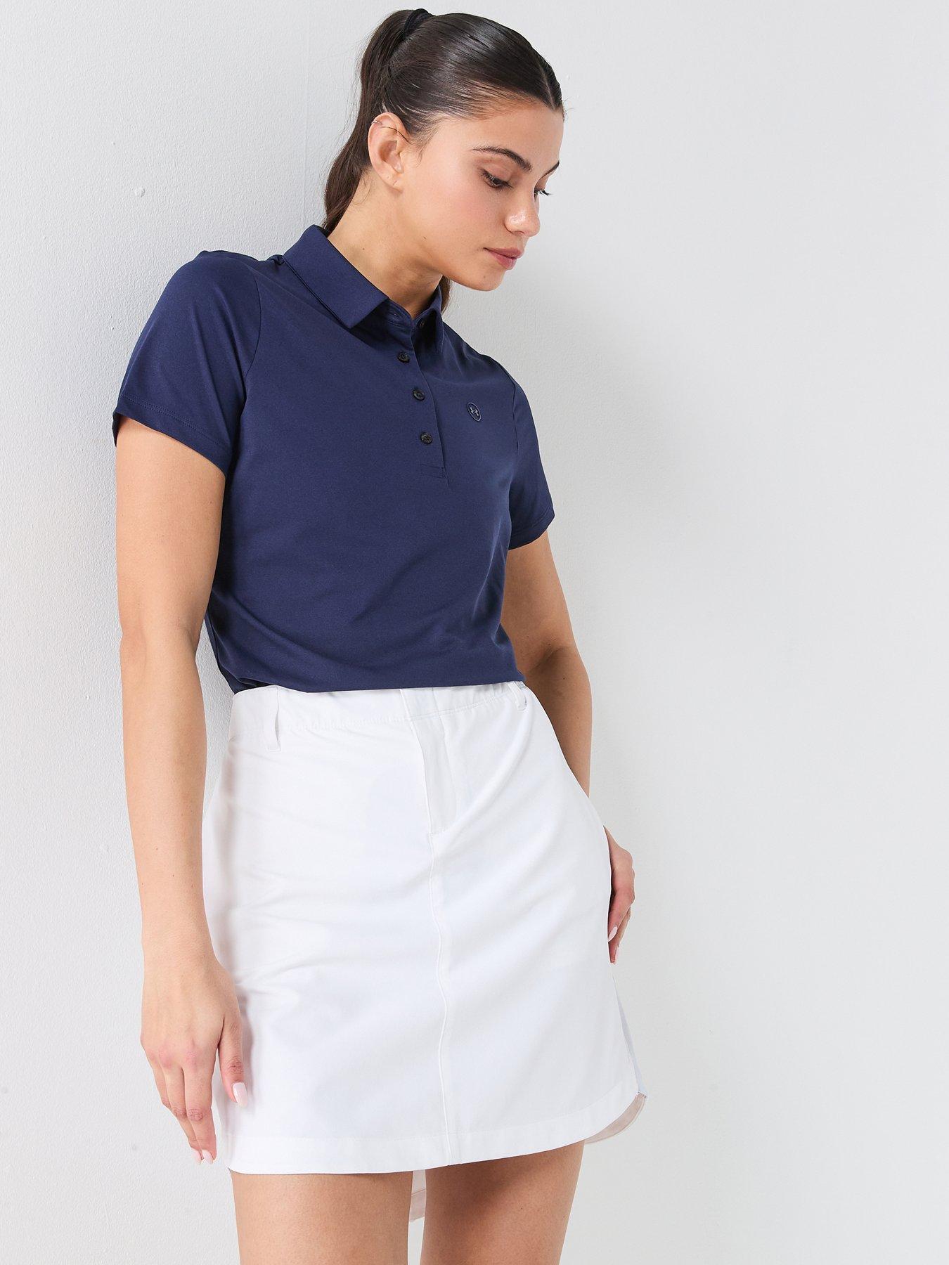 UNDER ARMOUR: Womens Golf Drive Short Sleeve Polo - Navy