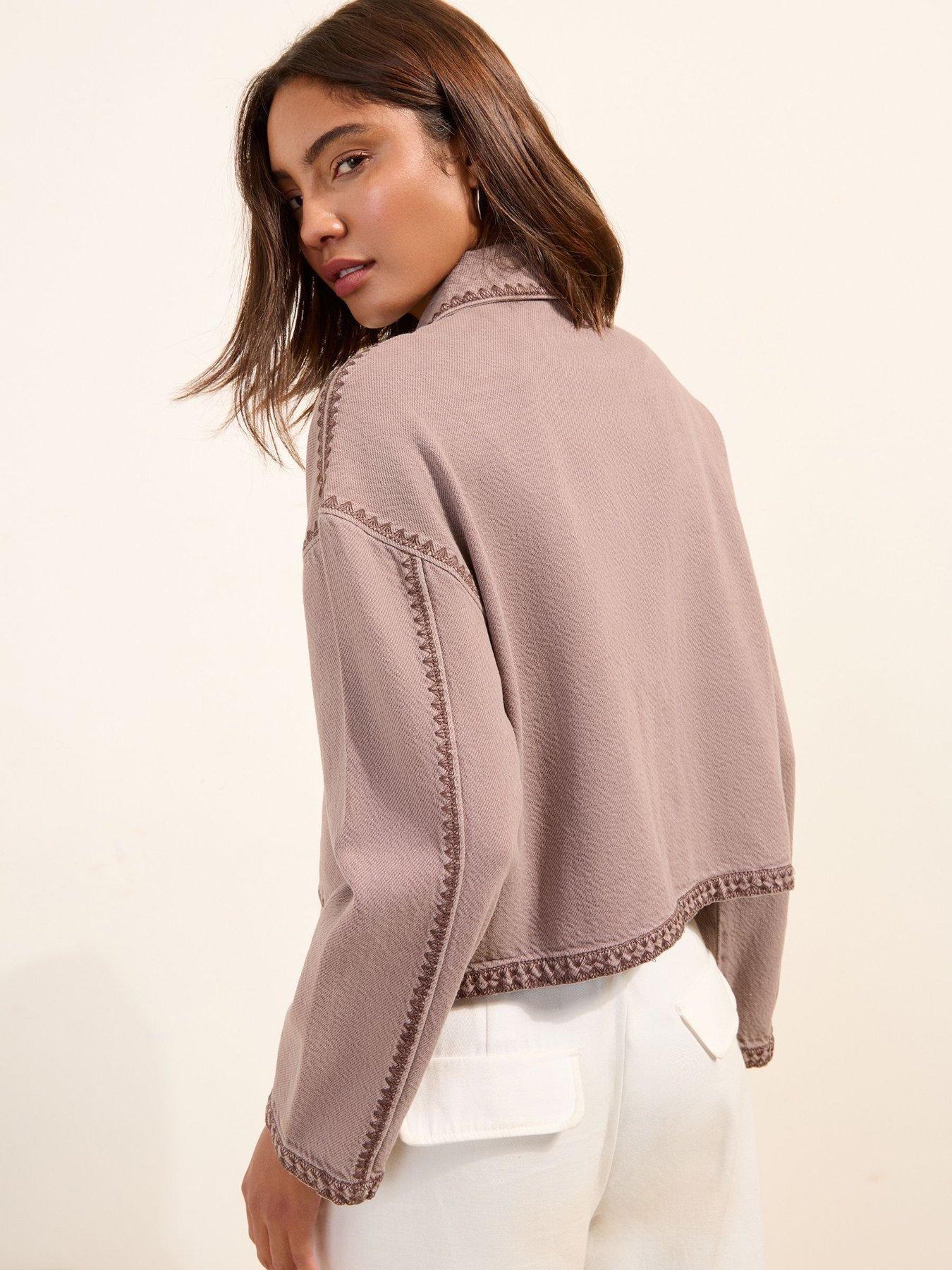 Image 2 of 4 of Friends Like These Whipstitch Twill Jacket - Lilac