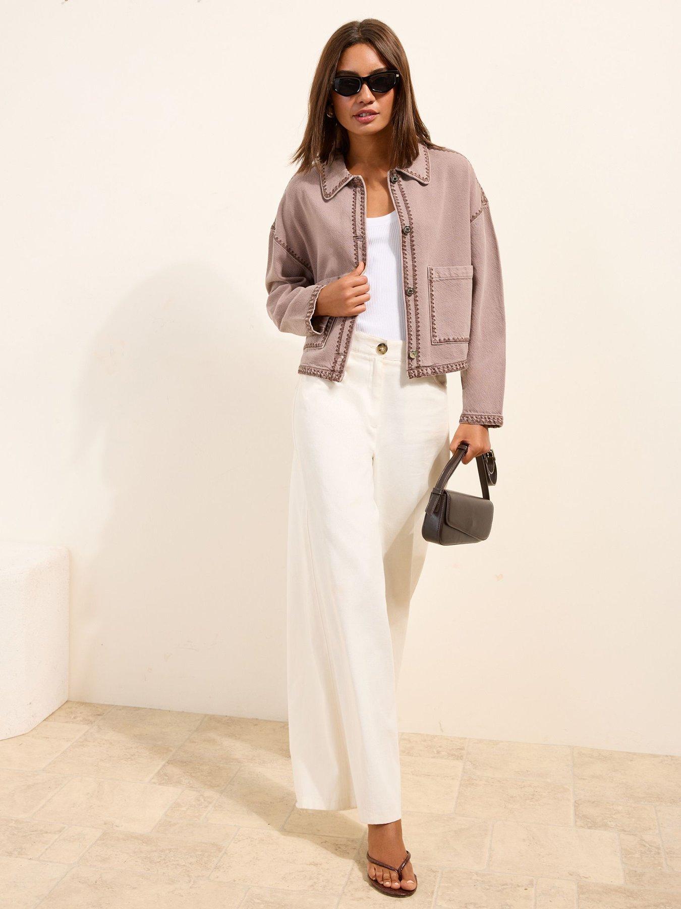 Image 3 of 4 of Friends Like These Whipstitch Twill Jacket - Lilac