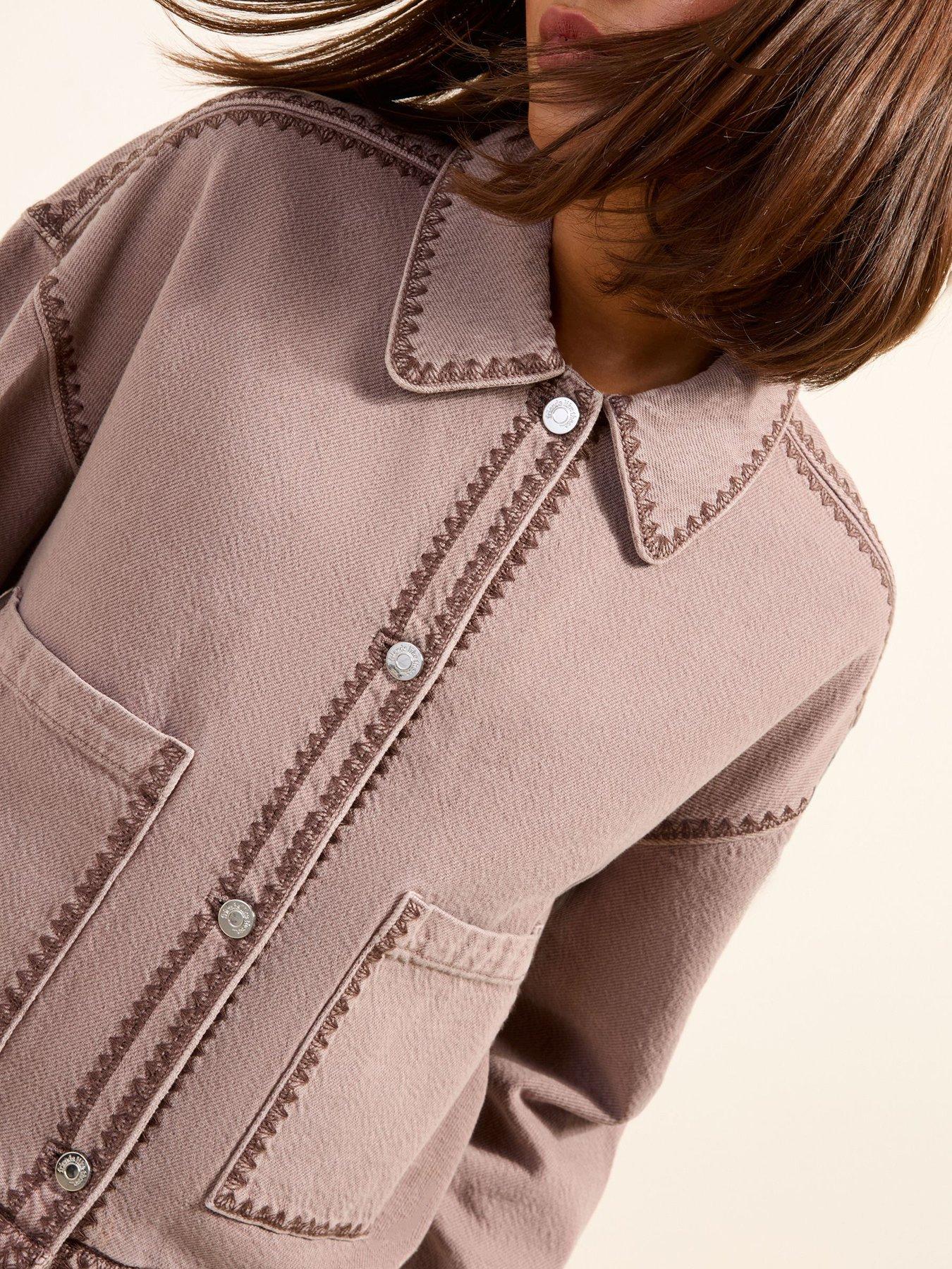 Image 4 of 4 of Friends Like These Whipstitch Twill Jacket - Lilac