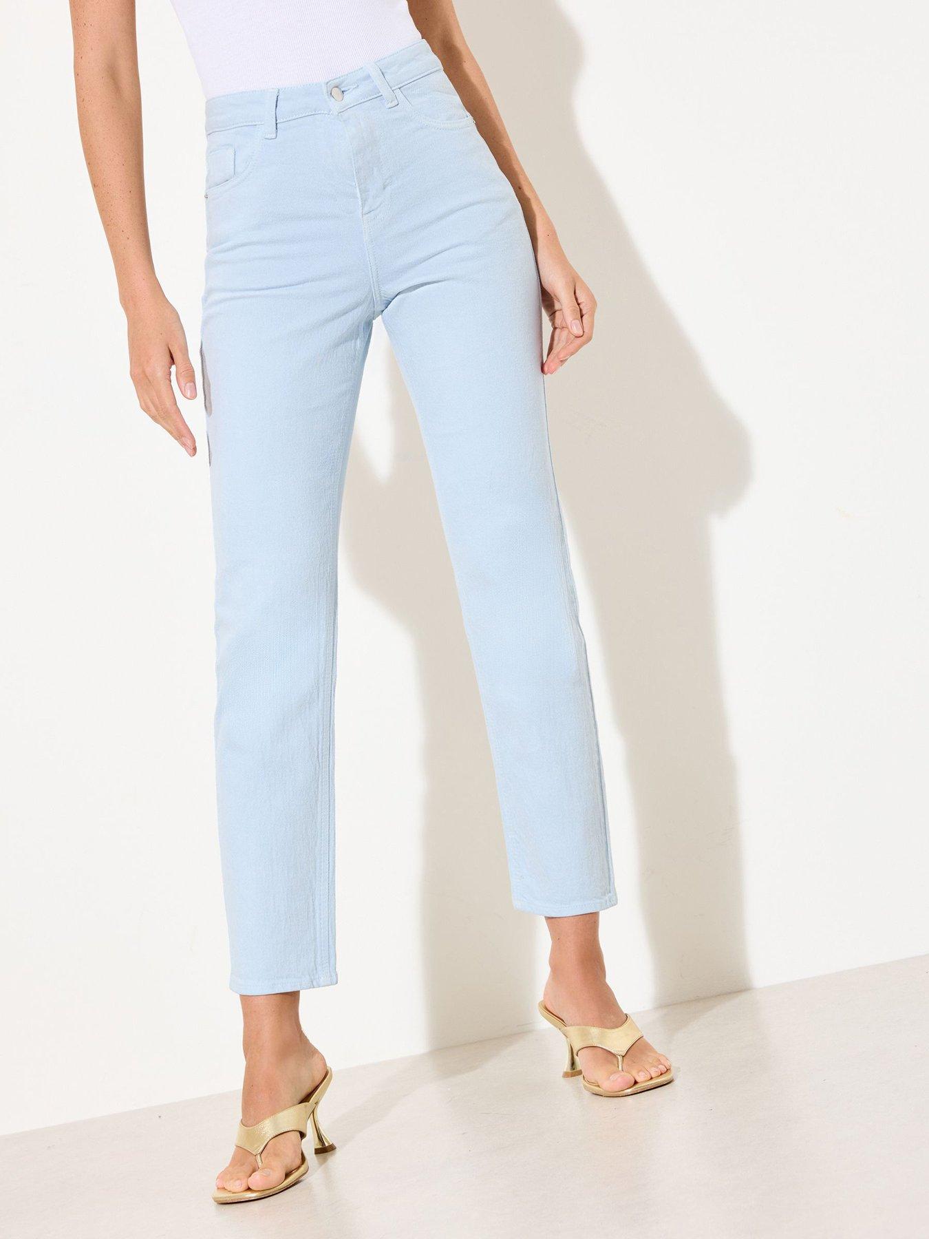 Friends Like These Straight Leg Ankle Grazer Jeans - Blue