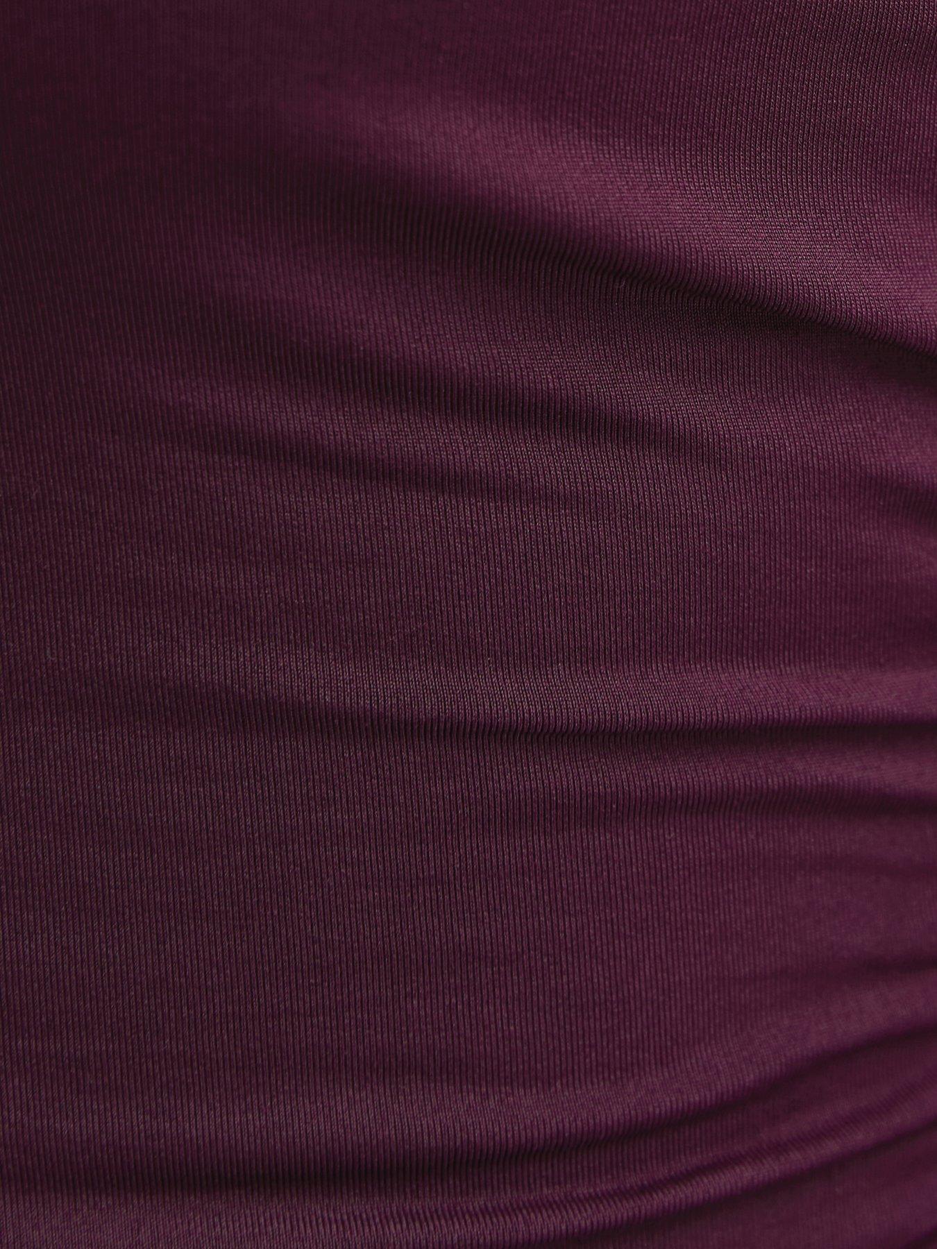 Image 5 of 5 of New Look Jersey Grown On Neck Tank Top - Burgundy