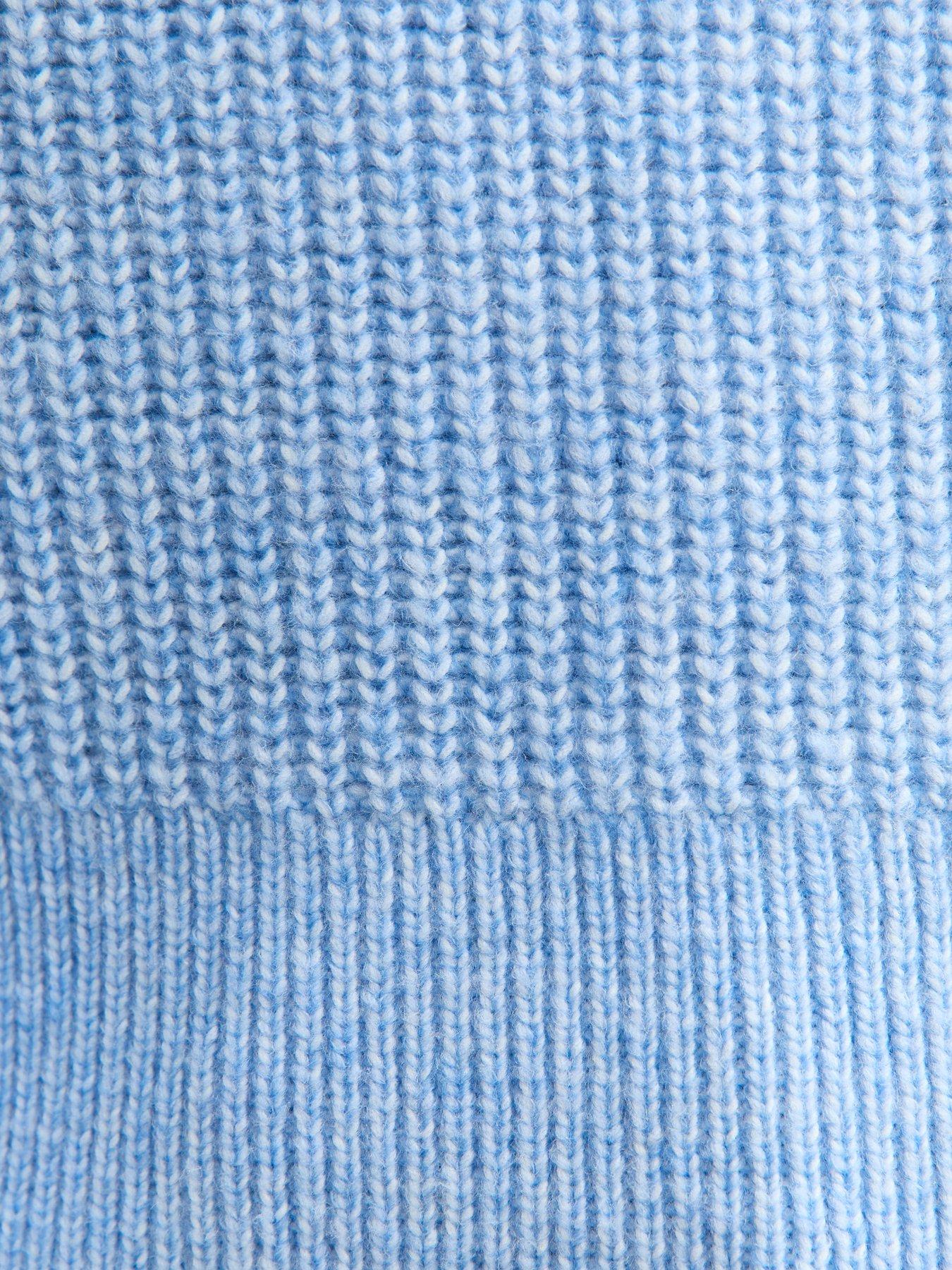 Image 5 of 5 of New Look Ribbed Knit Long Sleeve Jumper - Mid - Blue