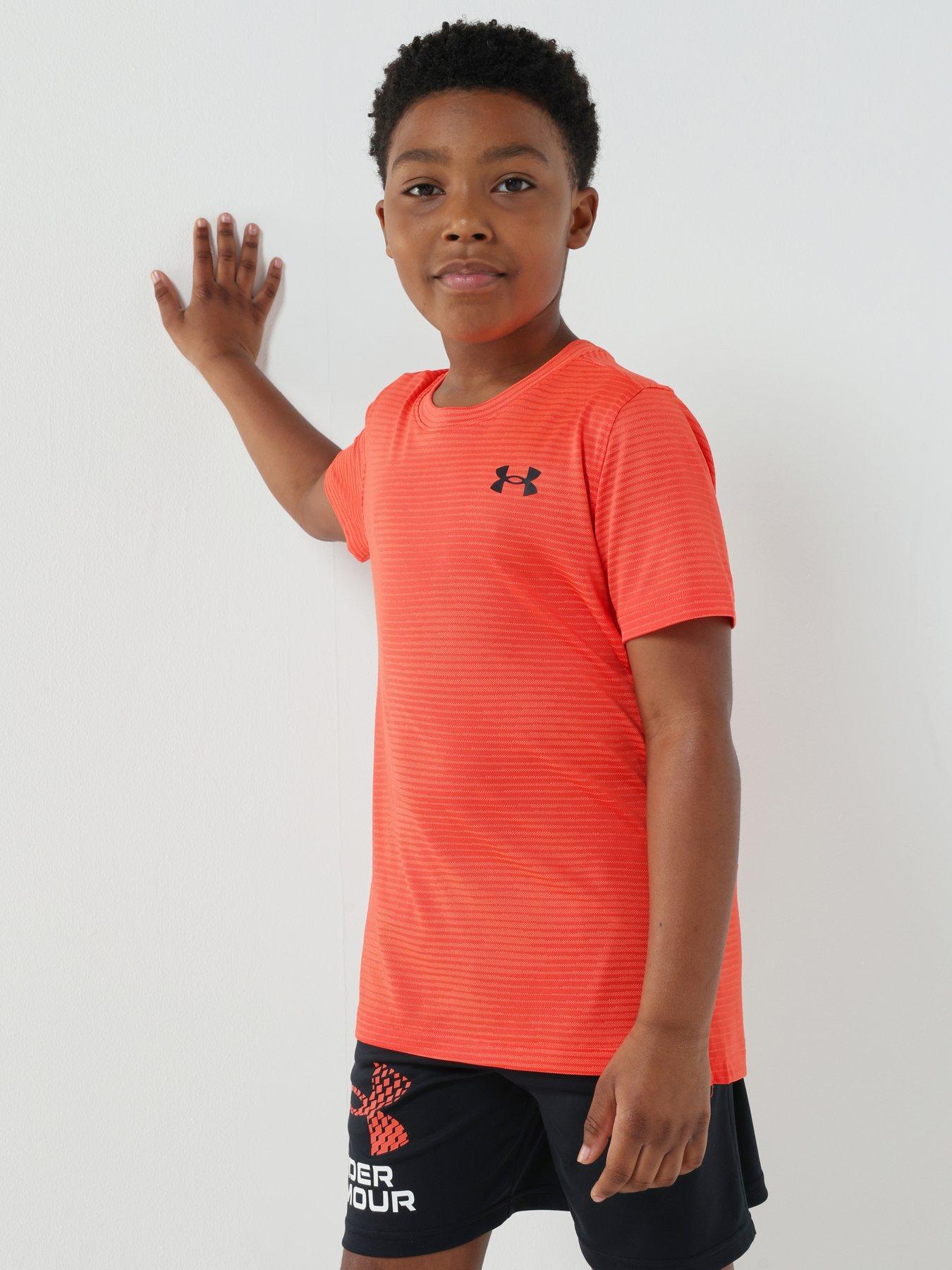 UNDER ARMOUR Junior Boys Training Tech Vent Short Sleeve T-Shirt - Red