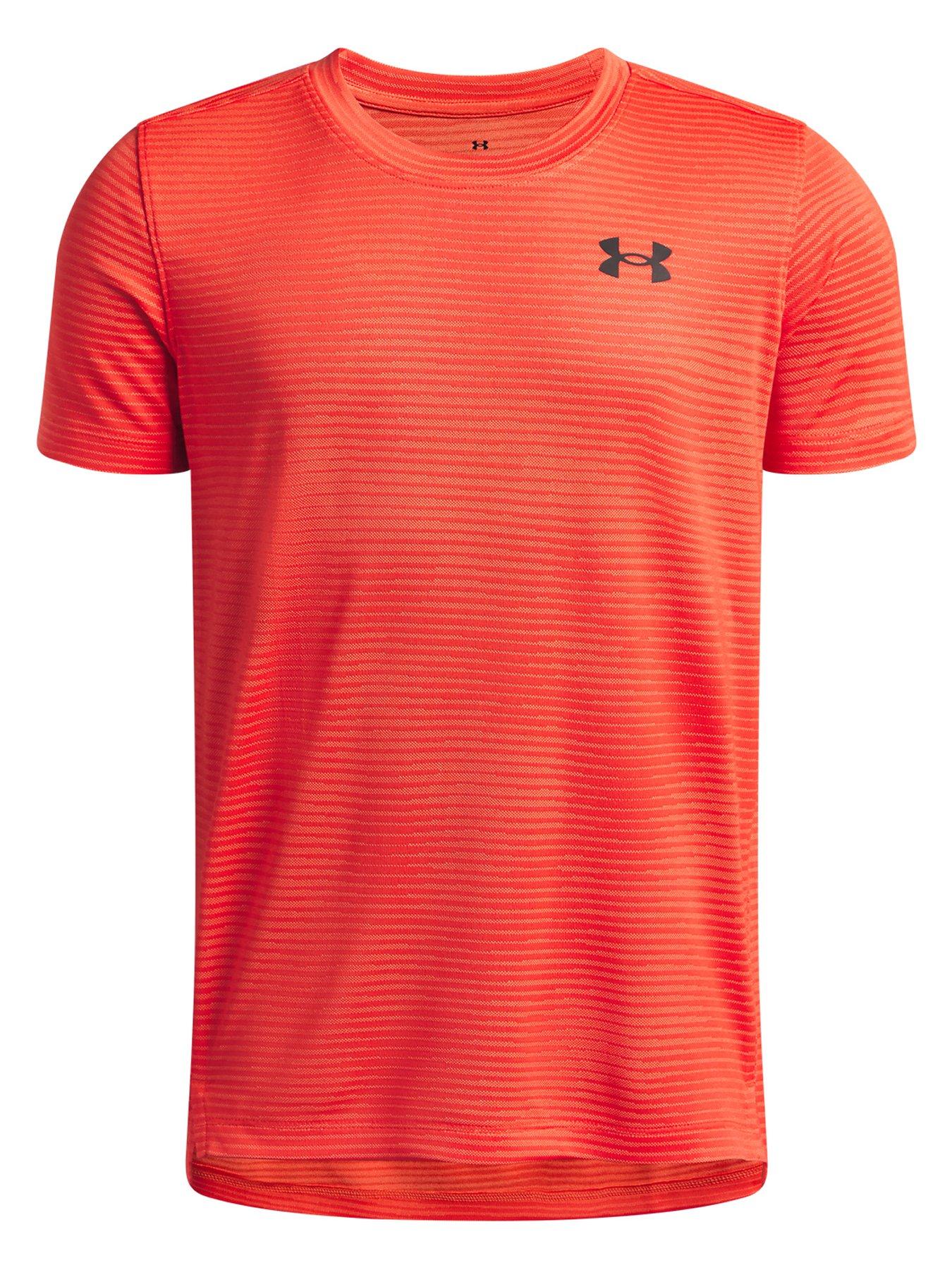 UNDER ARMOUR Junior Boys Training Tech Vent Short Sleeve T-Shirt - Red