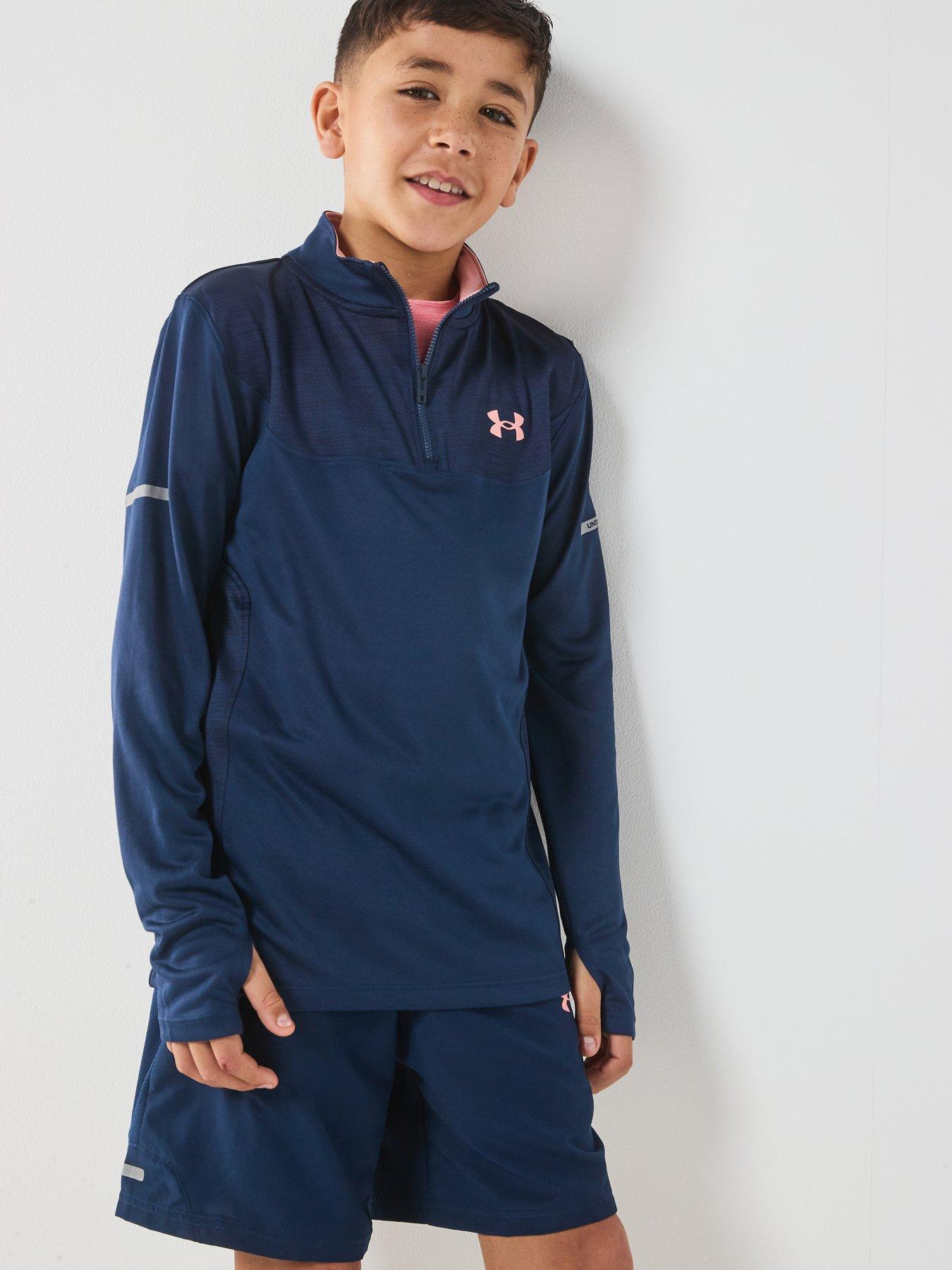 Image 1 of 7 of UNDER ARMOUR Junior Boys Training Tech Utility 1/4 Zip Top - Navy