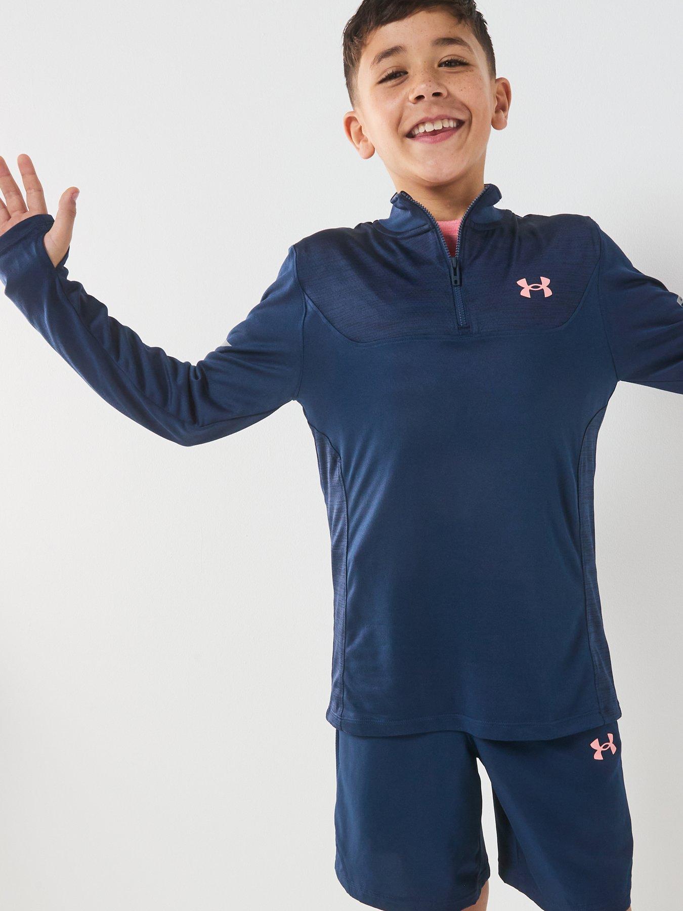 Image 6 of 7 of UNDER ARMOUR Junior Boys Training Tech Utility 1/4 Zip Top - Navy