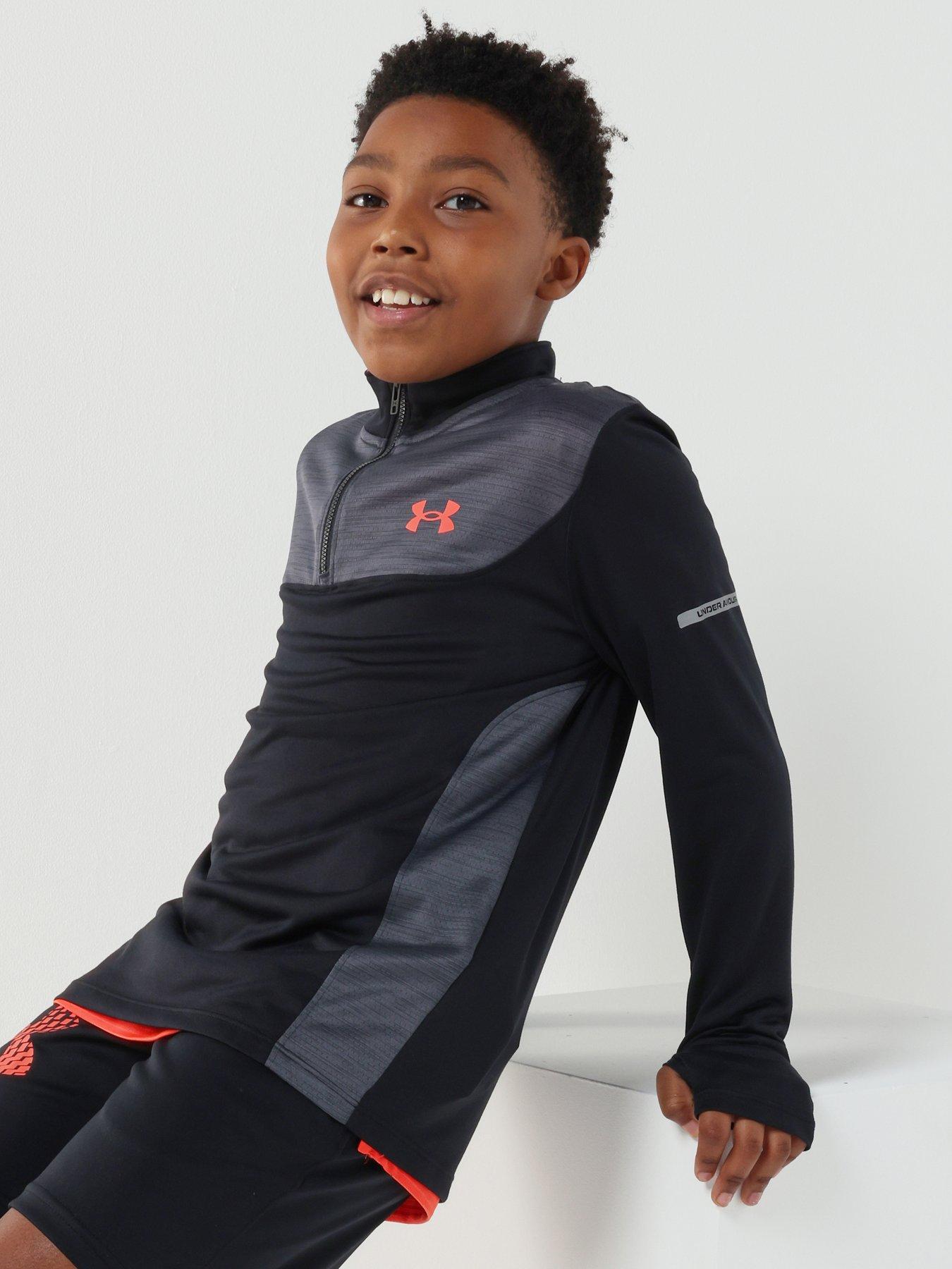 under-armour-junior-boys-training-tech-utility-14-zip-top-black