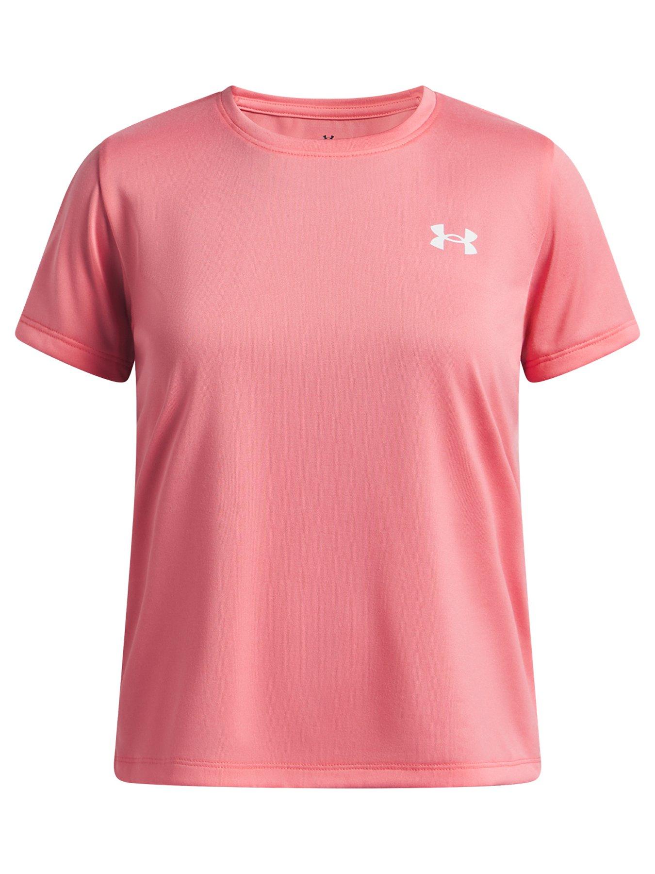 UNDER ARMOUR Junior Girls Training Tech Short Sleeve Crew Neck T-Shirt - Pink