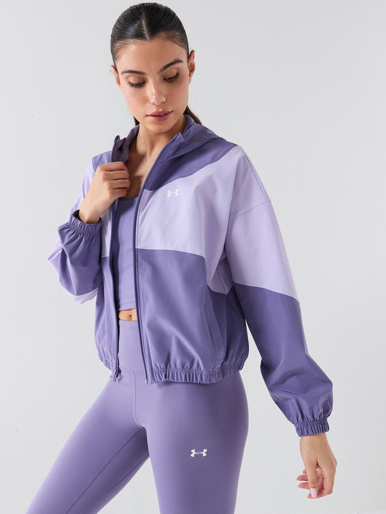 UNDER ARMOUR Womens Rival Woven Jacket - Purple