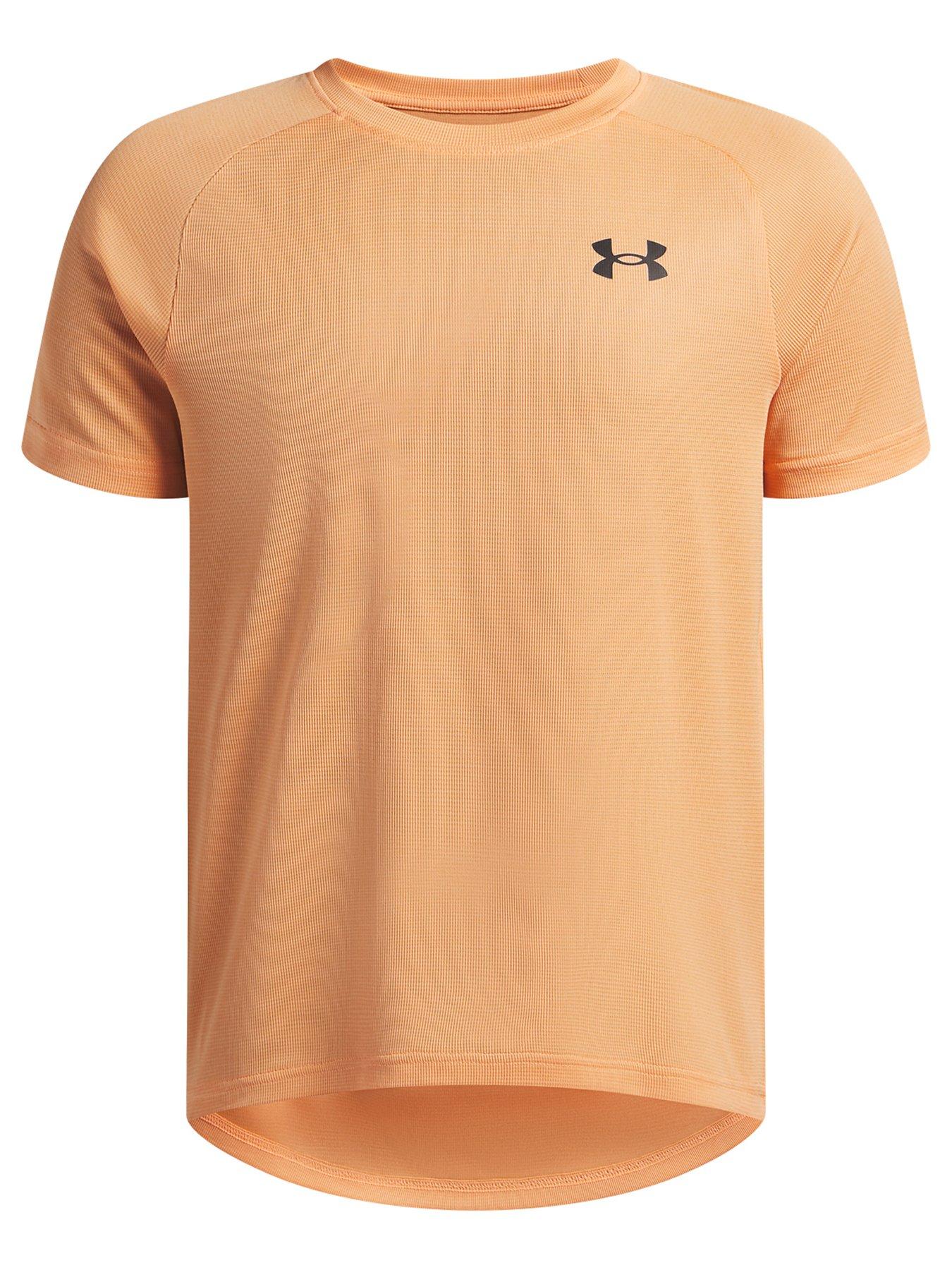 Under Armour Junior Boys Training Tech Short Sleeve Crew Neck T-Shirt - Orange