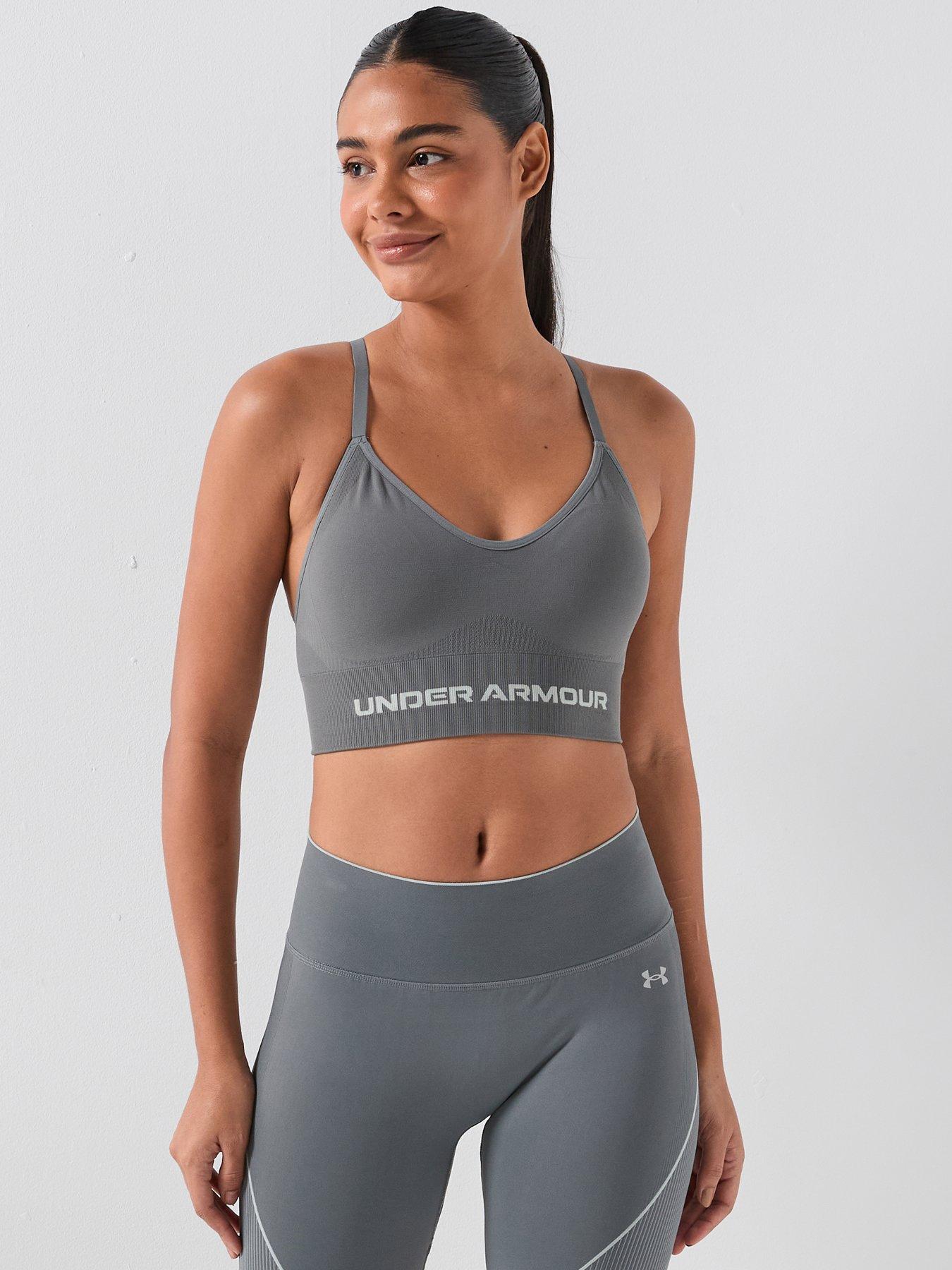 UNDER ARMOUR Womens Training Vanish Seamless Low Bra - Clay Green