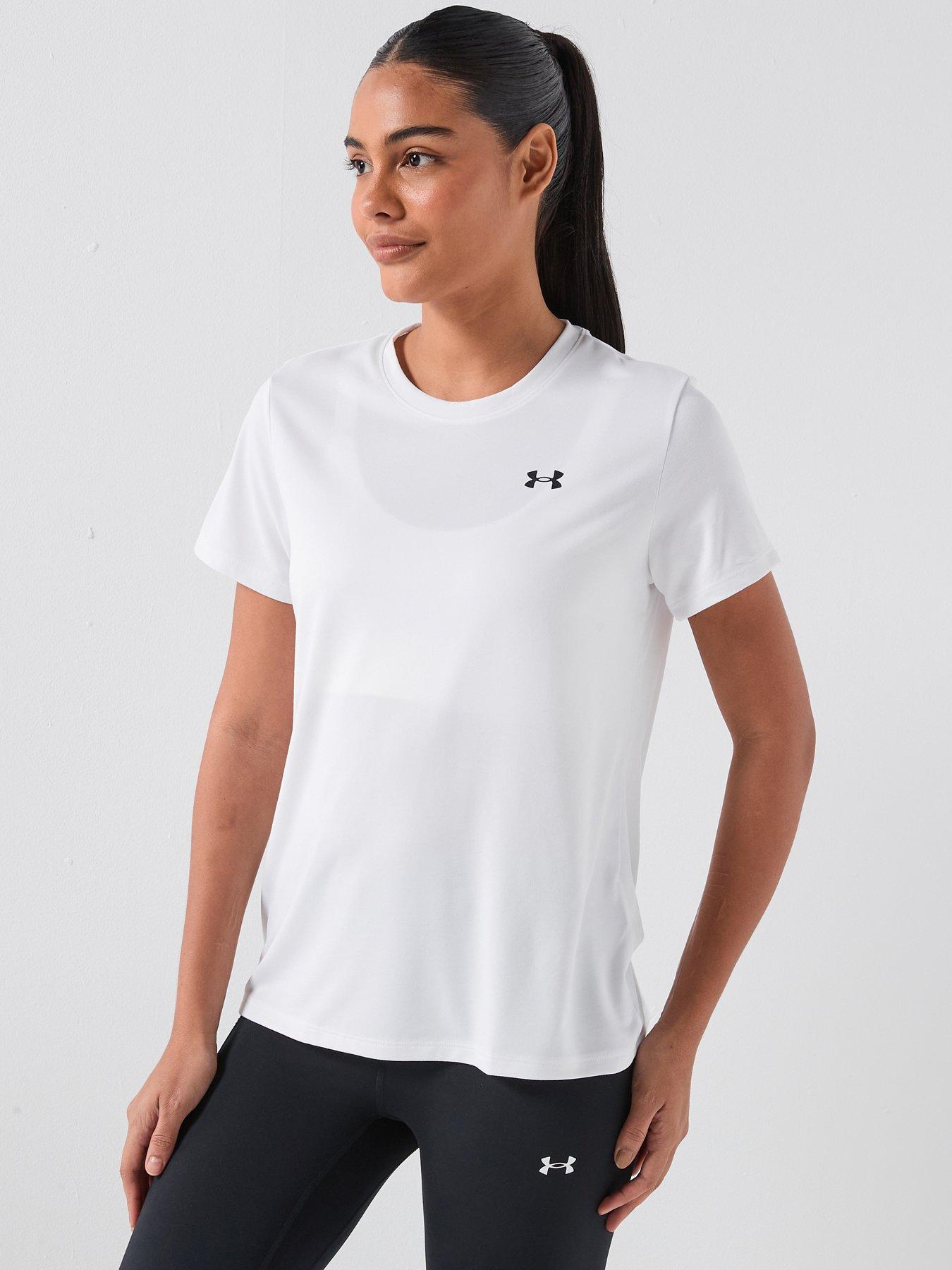 UNDER ARMOUR Womens Training Tech Short Sleeve Crew Neck T-Shirt - White