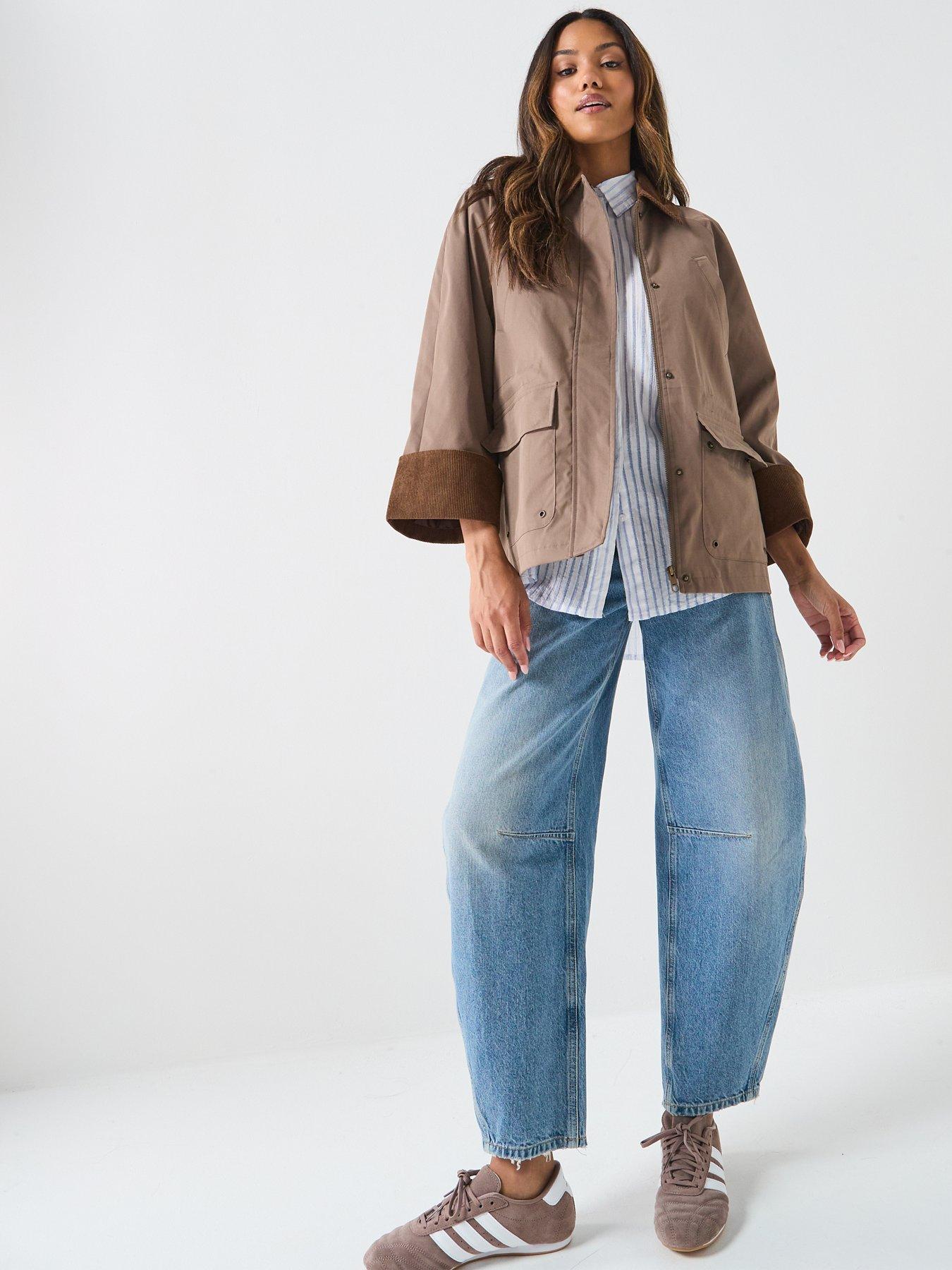 Only Orchid Corduroy Collar and Cuff Jacket - Brown | Very