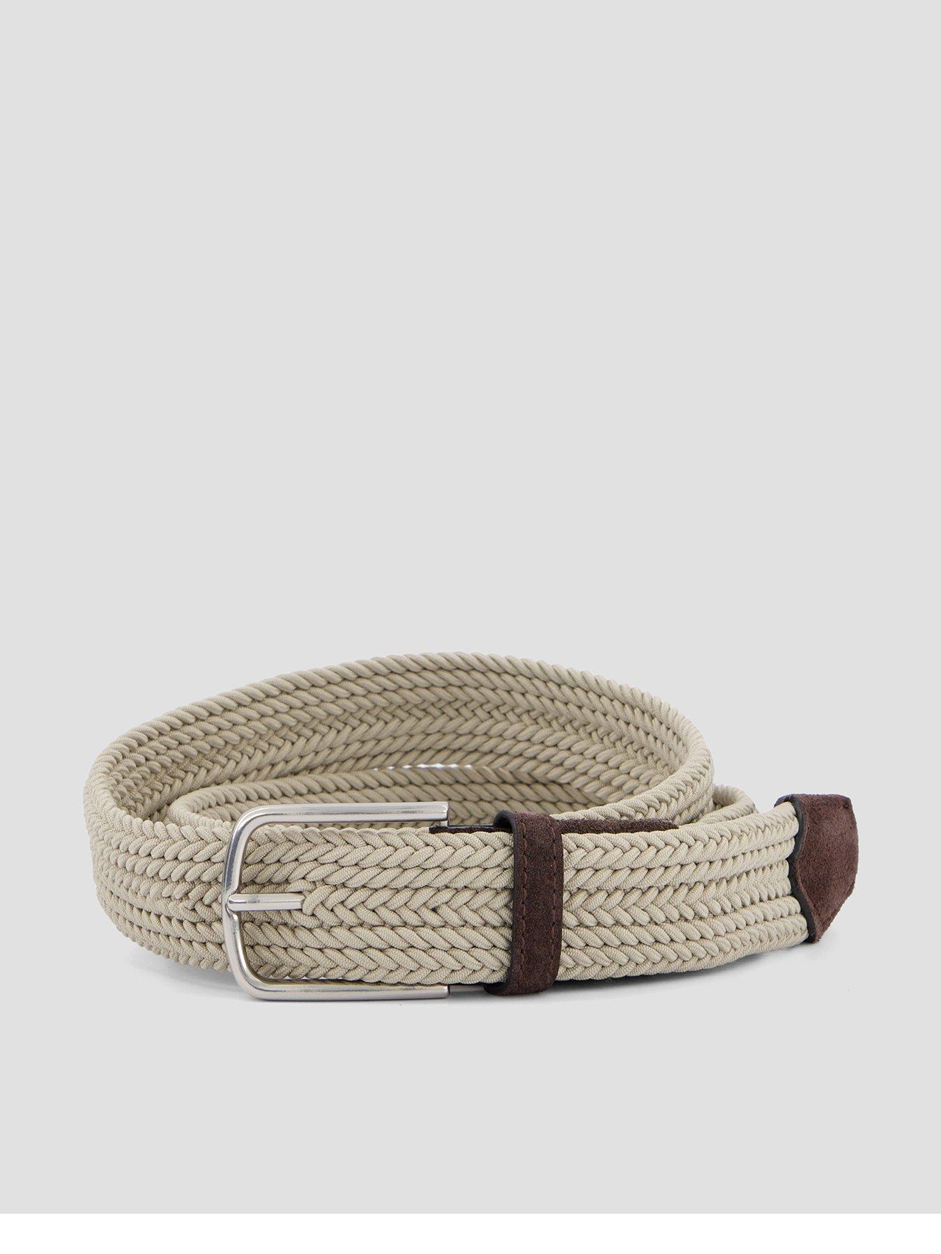 Image 1 of 4 of Mango Elastic Woven Belt - Beige