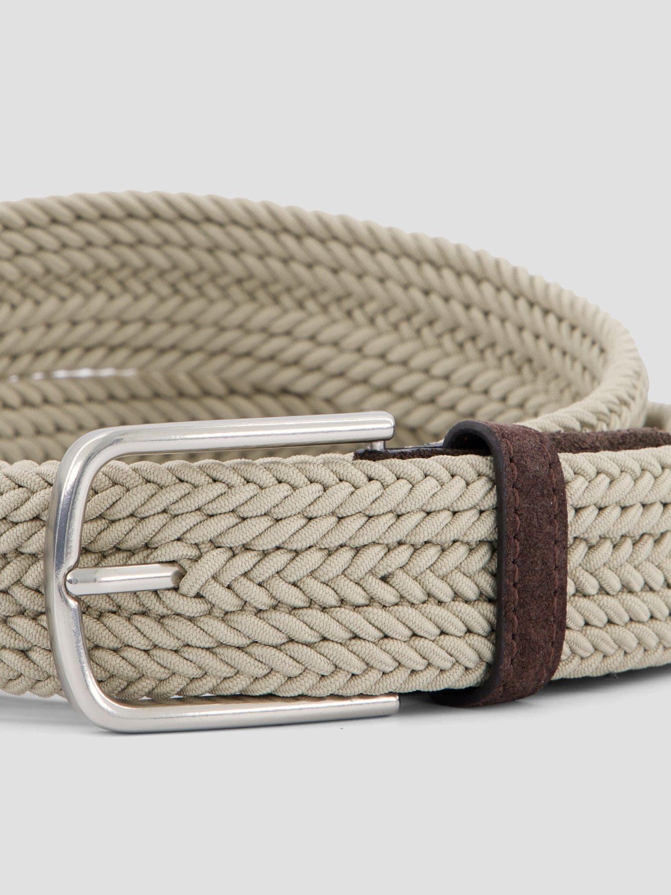 Image 2 of 4 of Mango Elastic Woven Belt - Beige