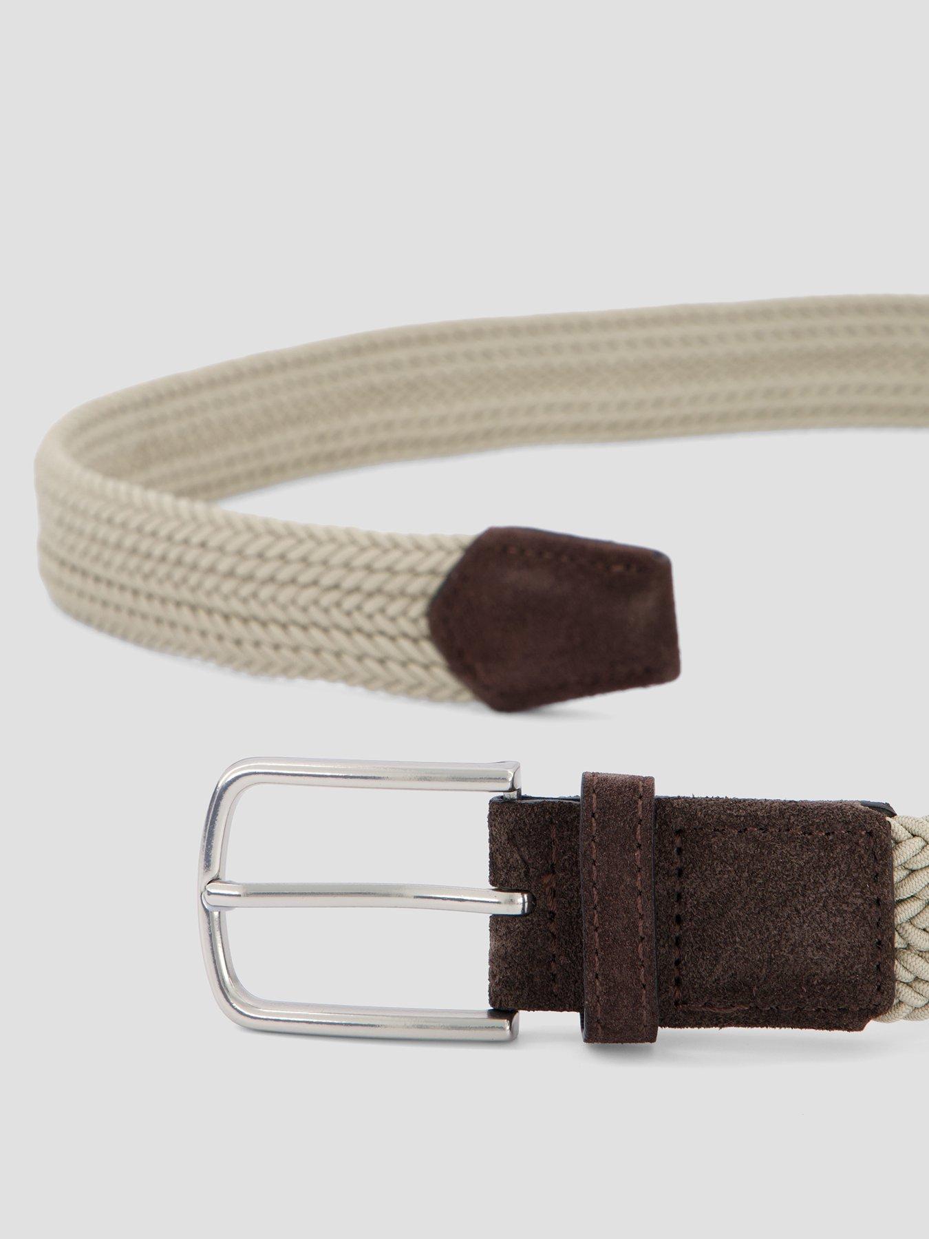 Image 3 of 4 of Mango Elastic Woven Belt - Beige