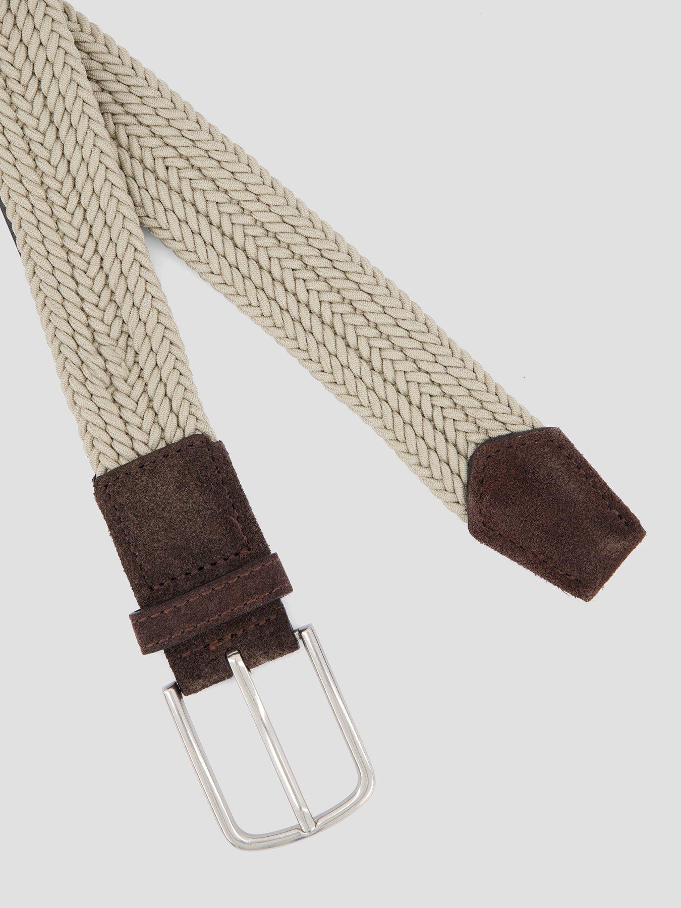 Image 4 of 4 of Mango Elastic Woven Belt - Beige