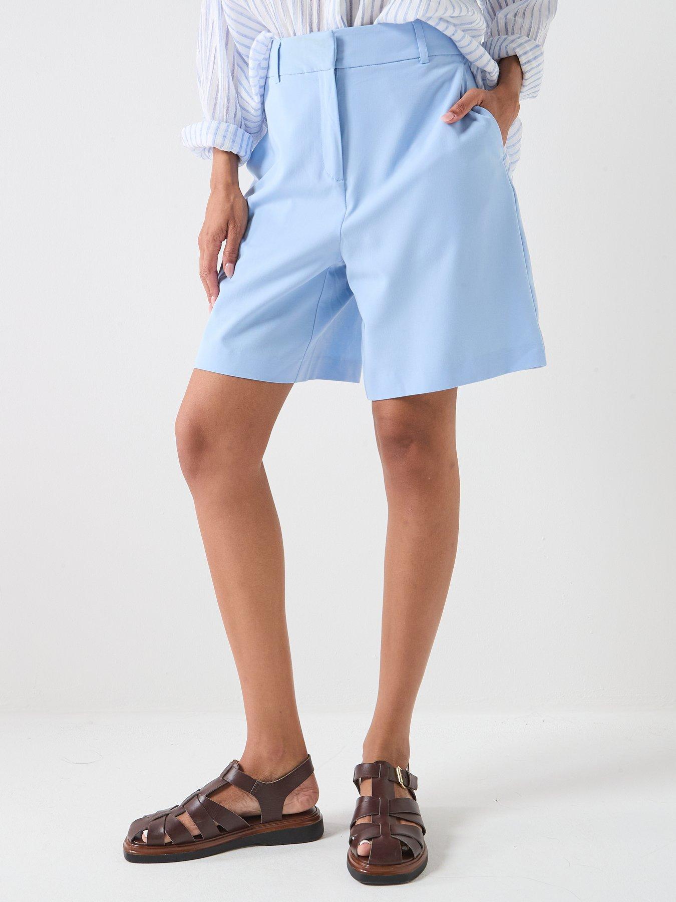 Vero Moda Zelda High Waist Loose Shorts - Blue