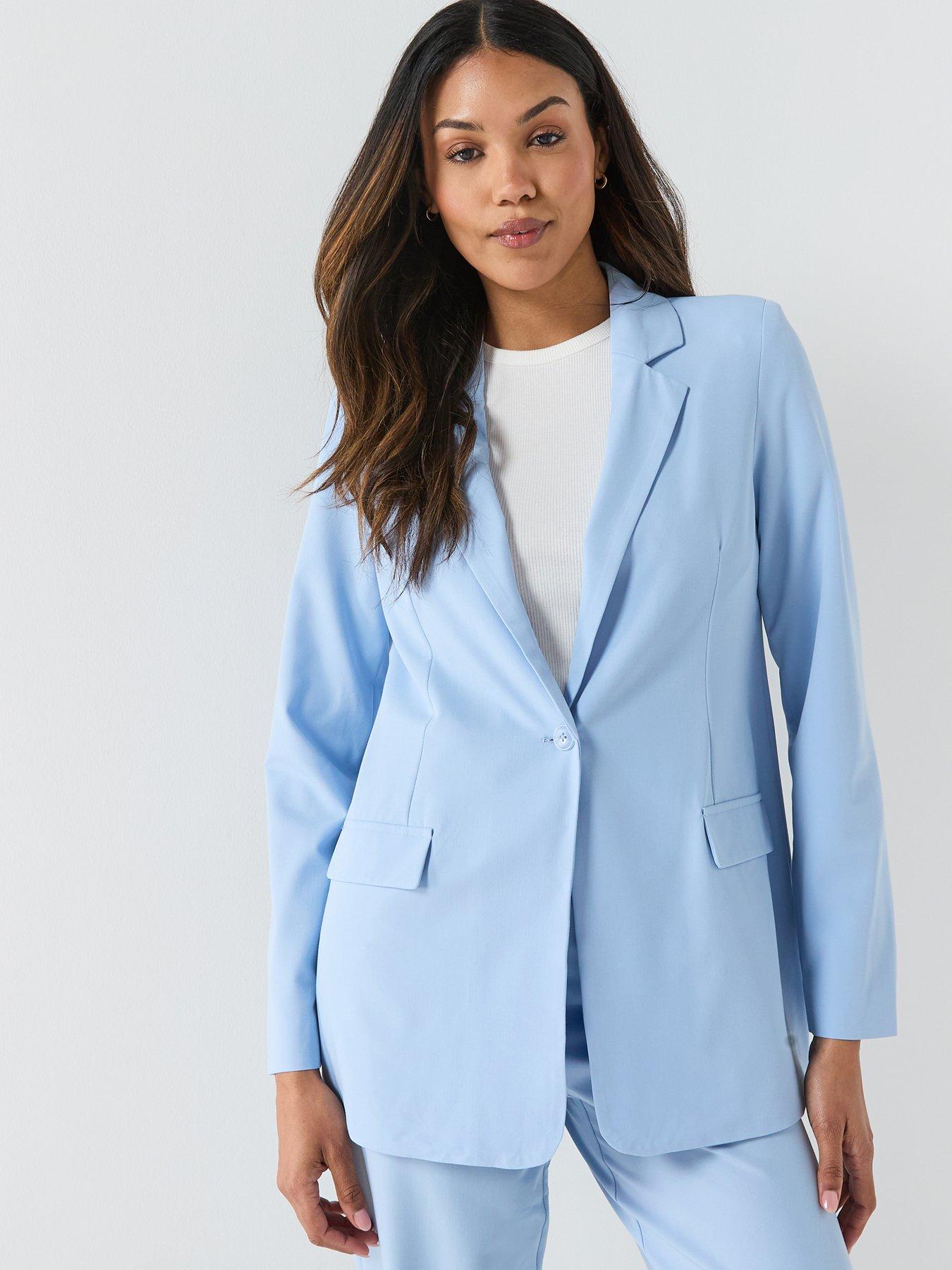 Vero Moda Vmzelda Long Sleeve Loose Co-Ord Blazer - Blue