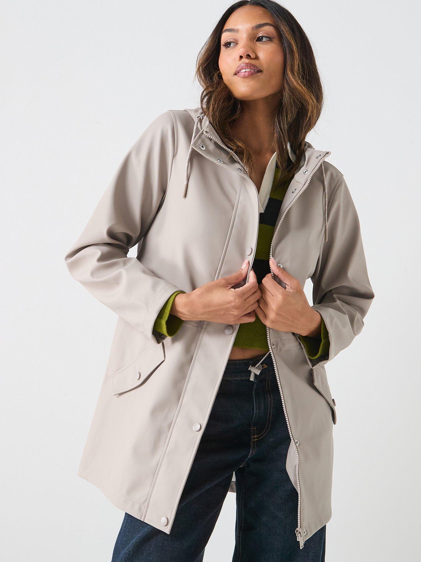 Image 1 of 5 of Vero Moda Malou Coated Jacket - Grey